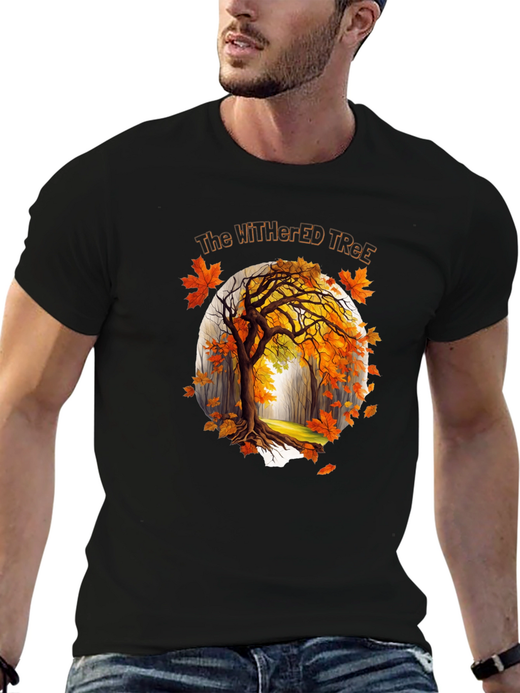 The Withered Tree Mens Black Graphic Tee