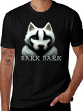 Bark Bark Dog Graphic Tee - Mens Black T-Shirt