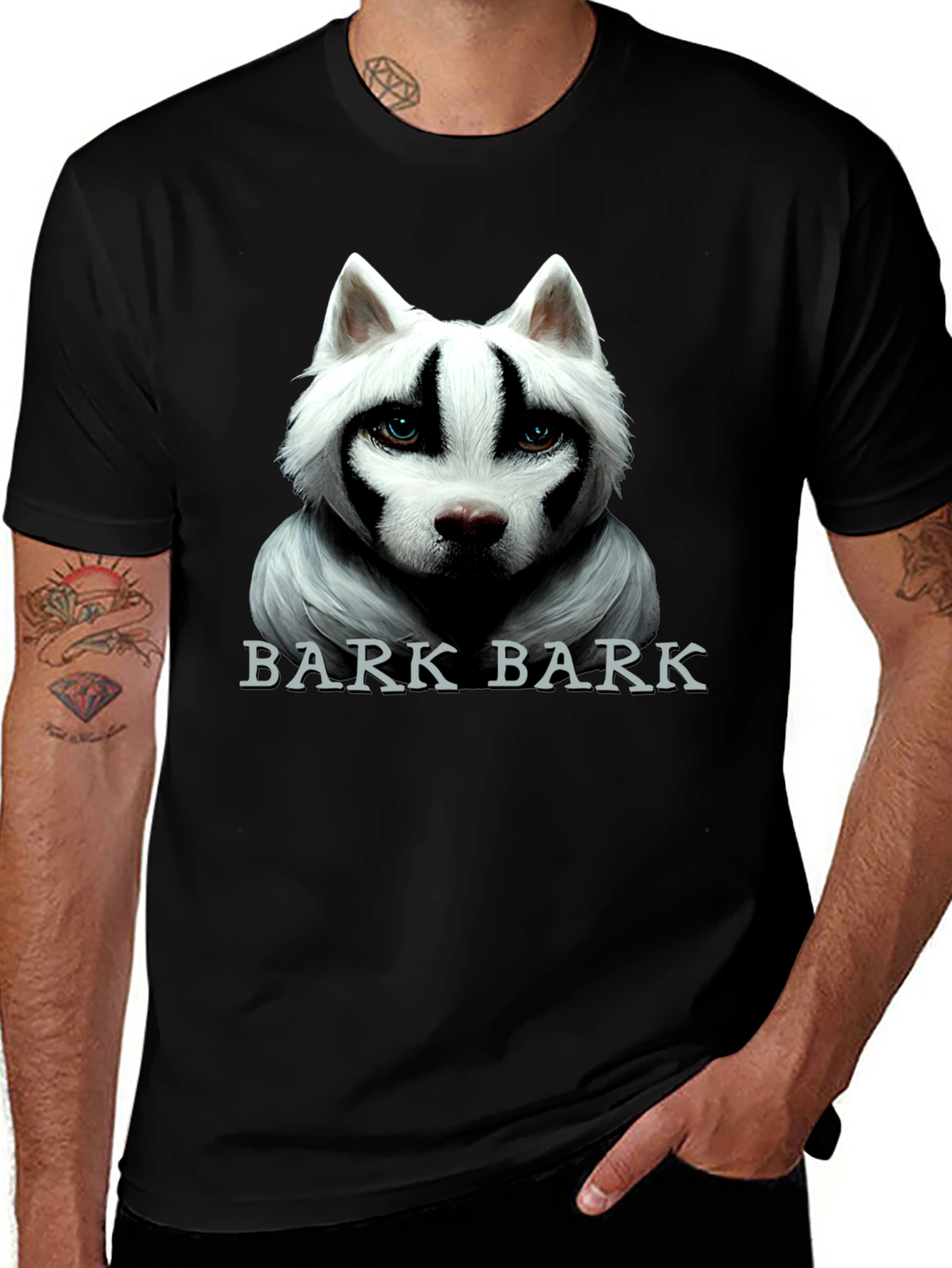 Bark Bark Dog Graphic Tee - Mens Black T-Shirt