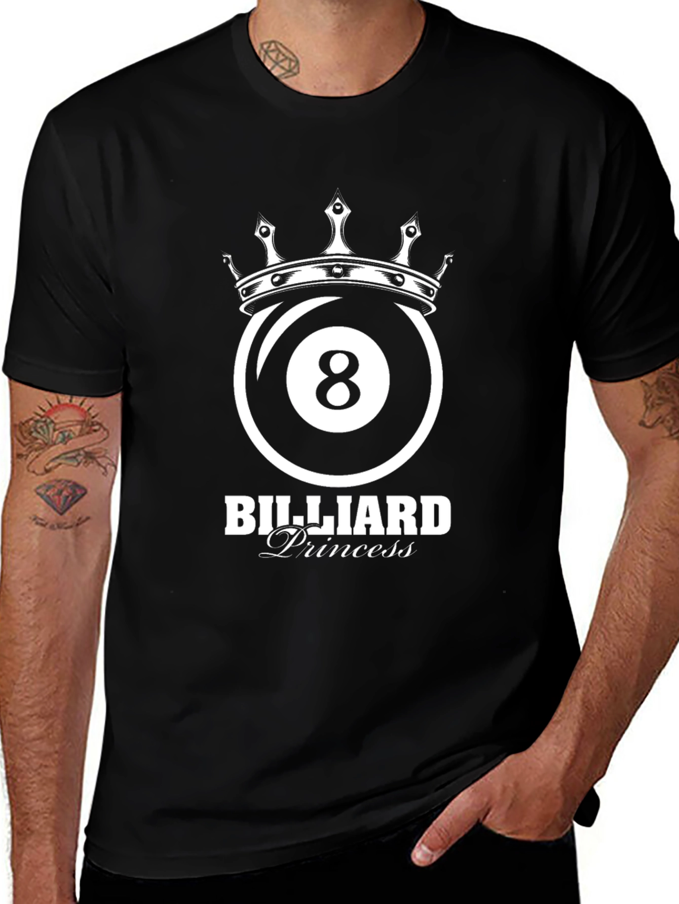 Billiard Princess T-Shirt - 8 Ball Crown Tee
