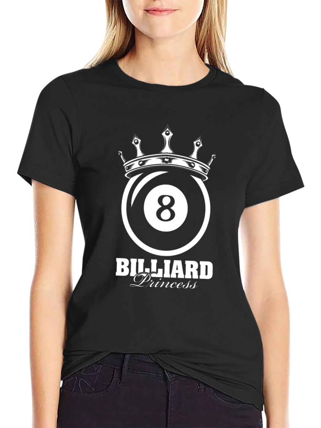 Billiard Princess T-Shirt - 8 Ball Crown Tee