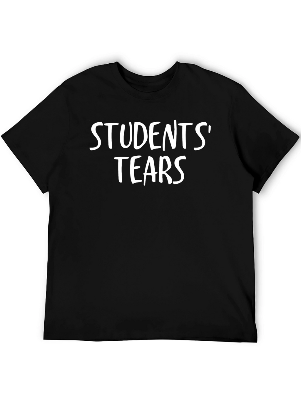 Students Tears T-Shirt - Black Cotton Graphic Tee
