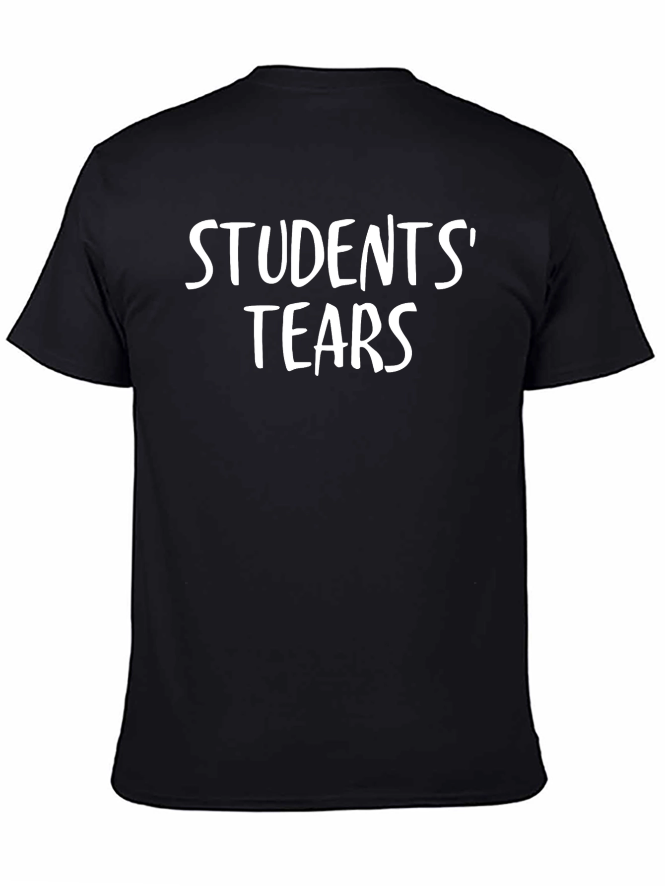 Students Tears T-Shirt - Black Cotton Graphic Tee