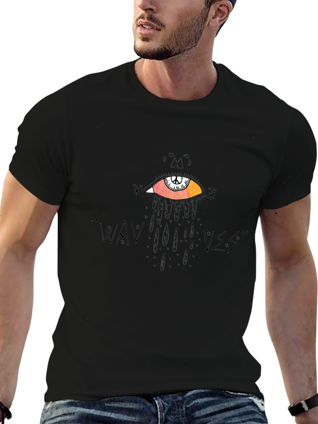 Wavves Graphic T-Shirt - Black Cotton Tee