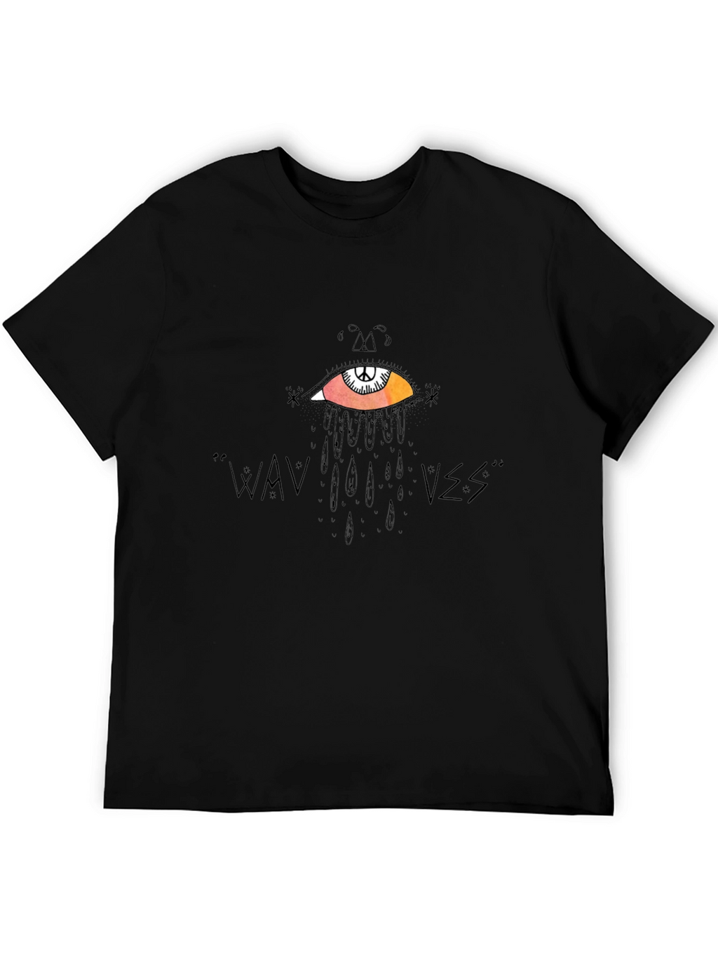 Wavves Graphic T-Shirt - Black Cotton Tee
