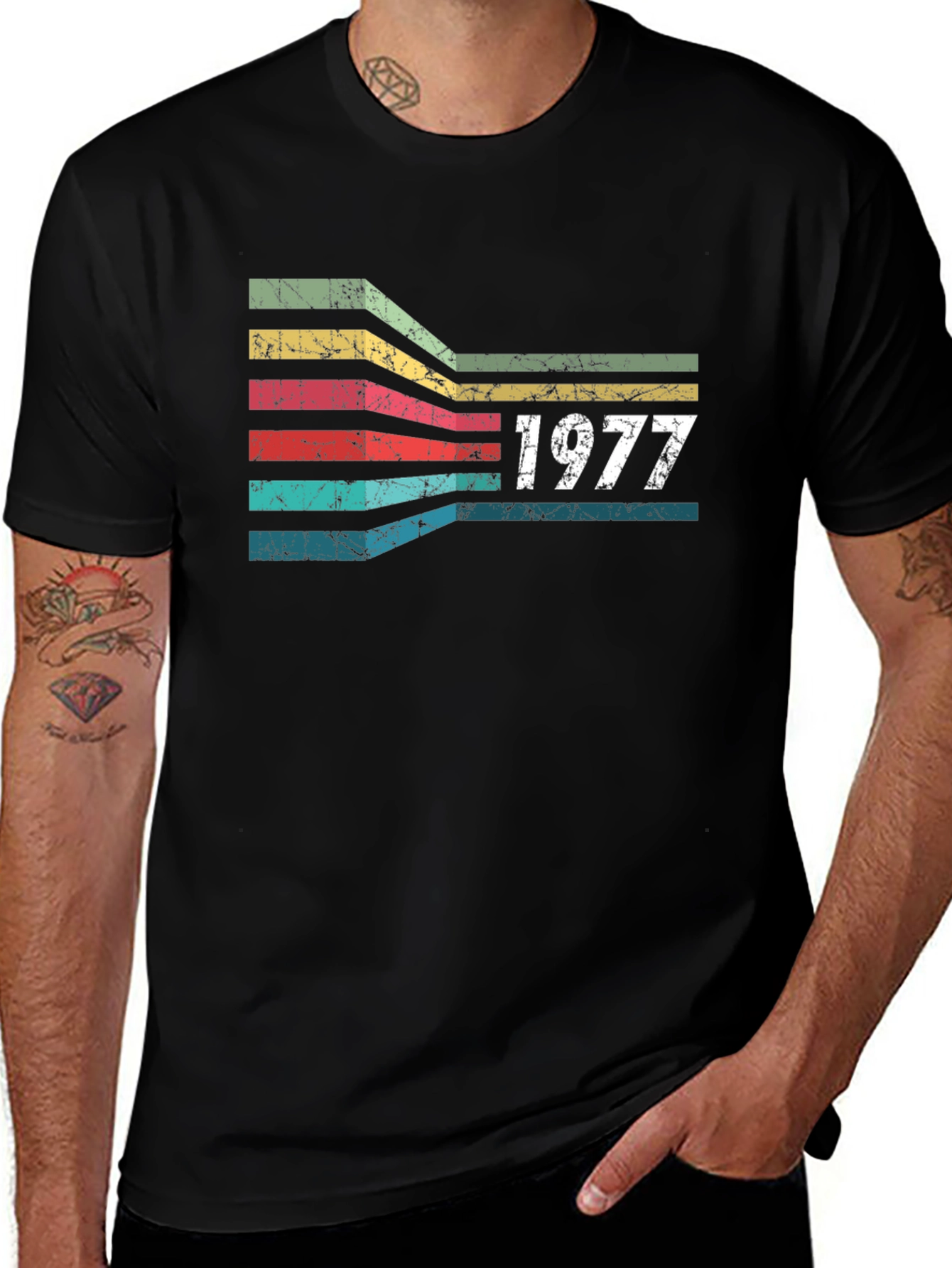 Retro 1977 Graphic Tee - Vintage Birthday T-Shirt