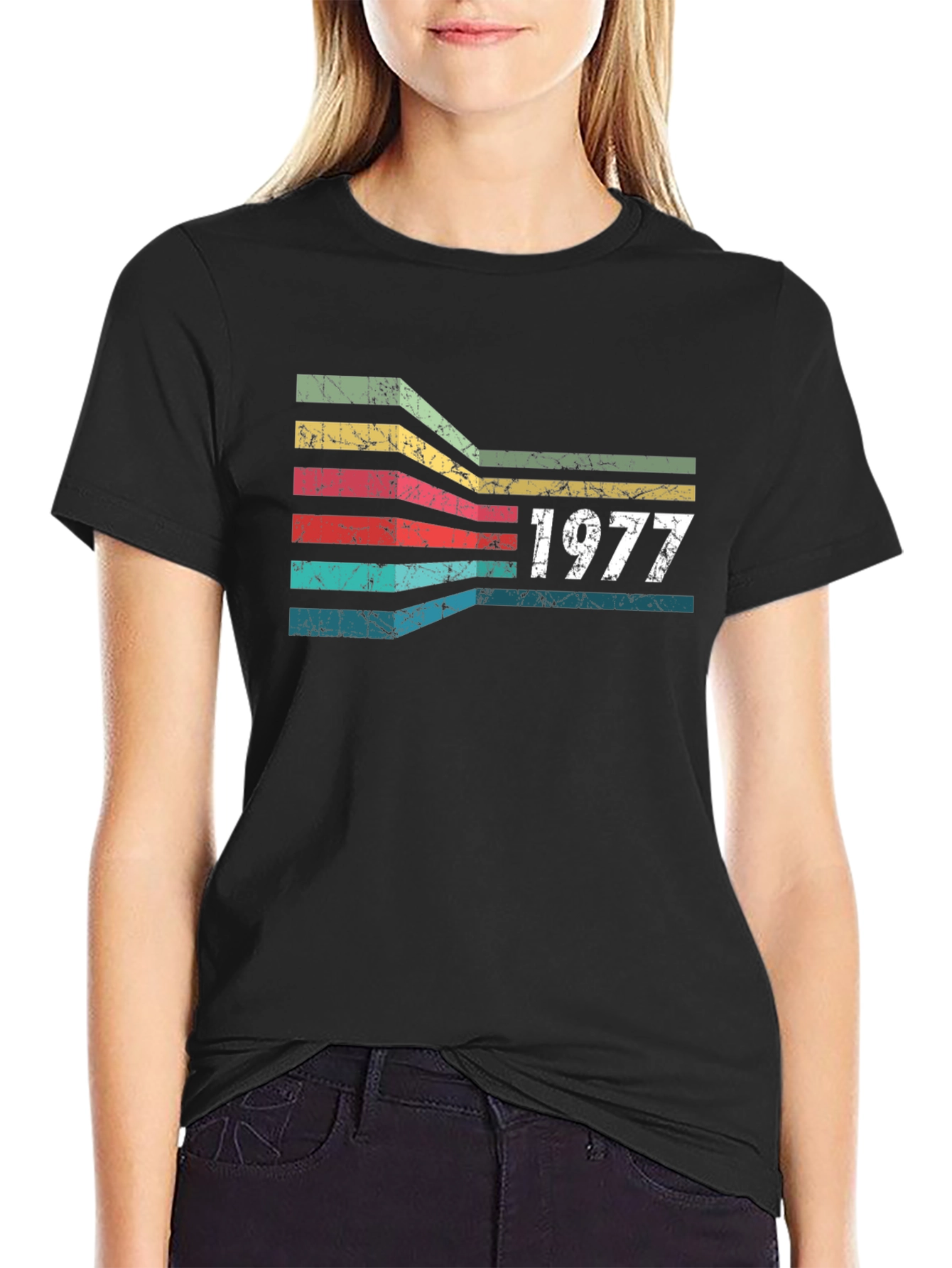 Retro 1977 Graphic Tee - Vintage Birthday T-Shirt