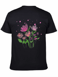 Floral Print Crew Neck Tee