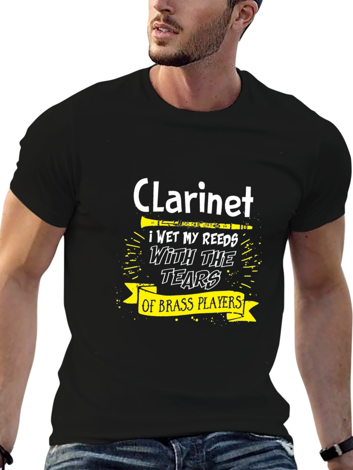 Clarinet Player T-Shirt - Brass Player Tears Funny Music Tee