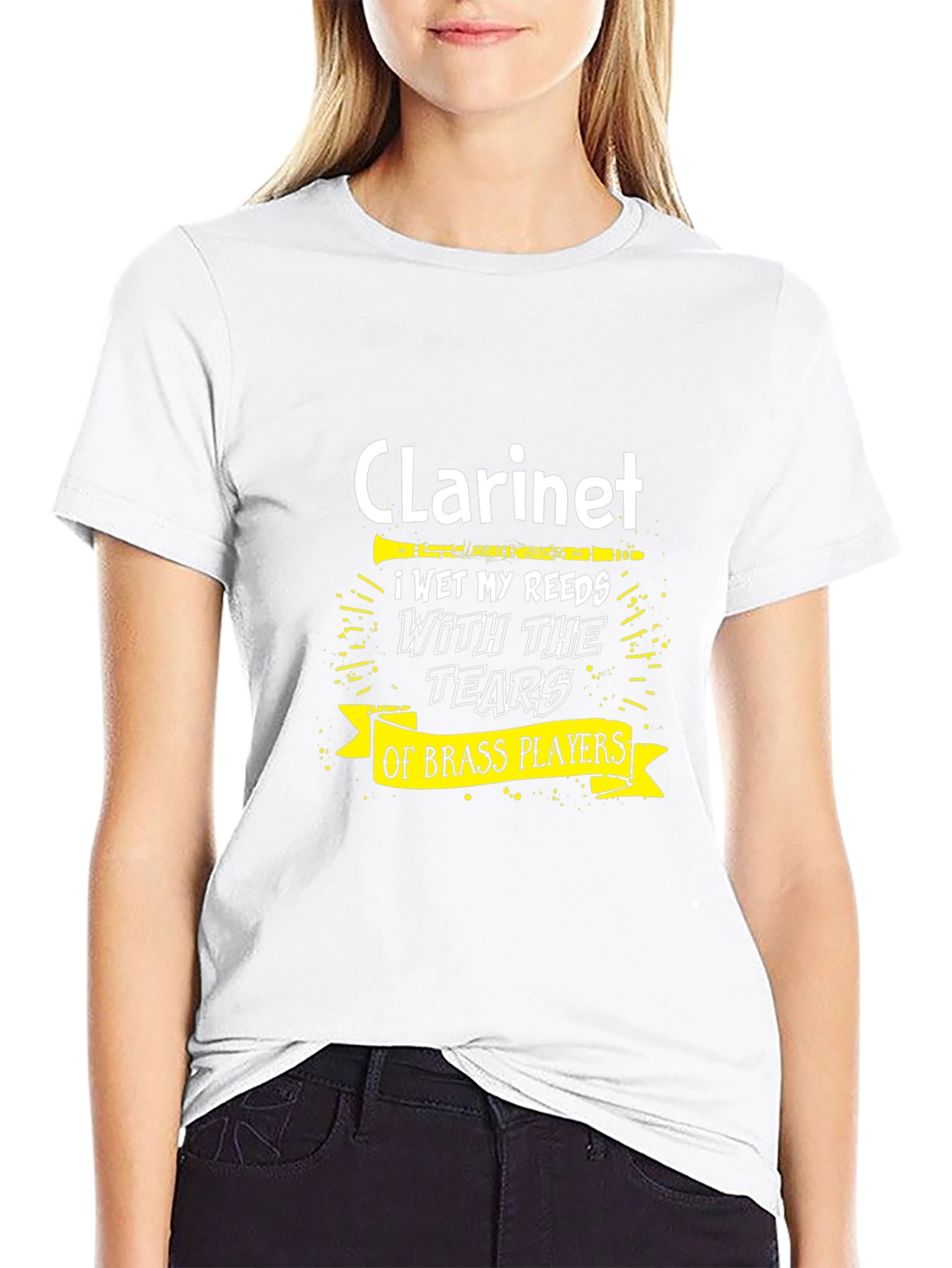 Clarinet Player T-Shirt - Brass Player Tears Funny Music Tee