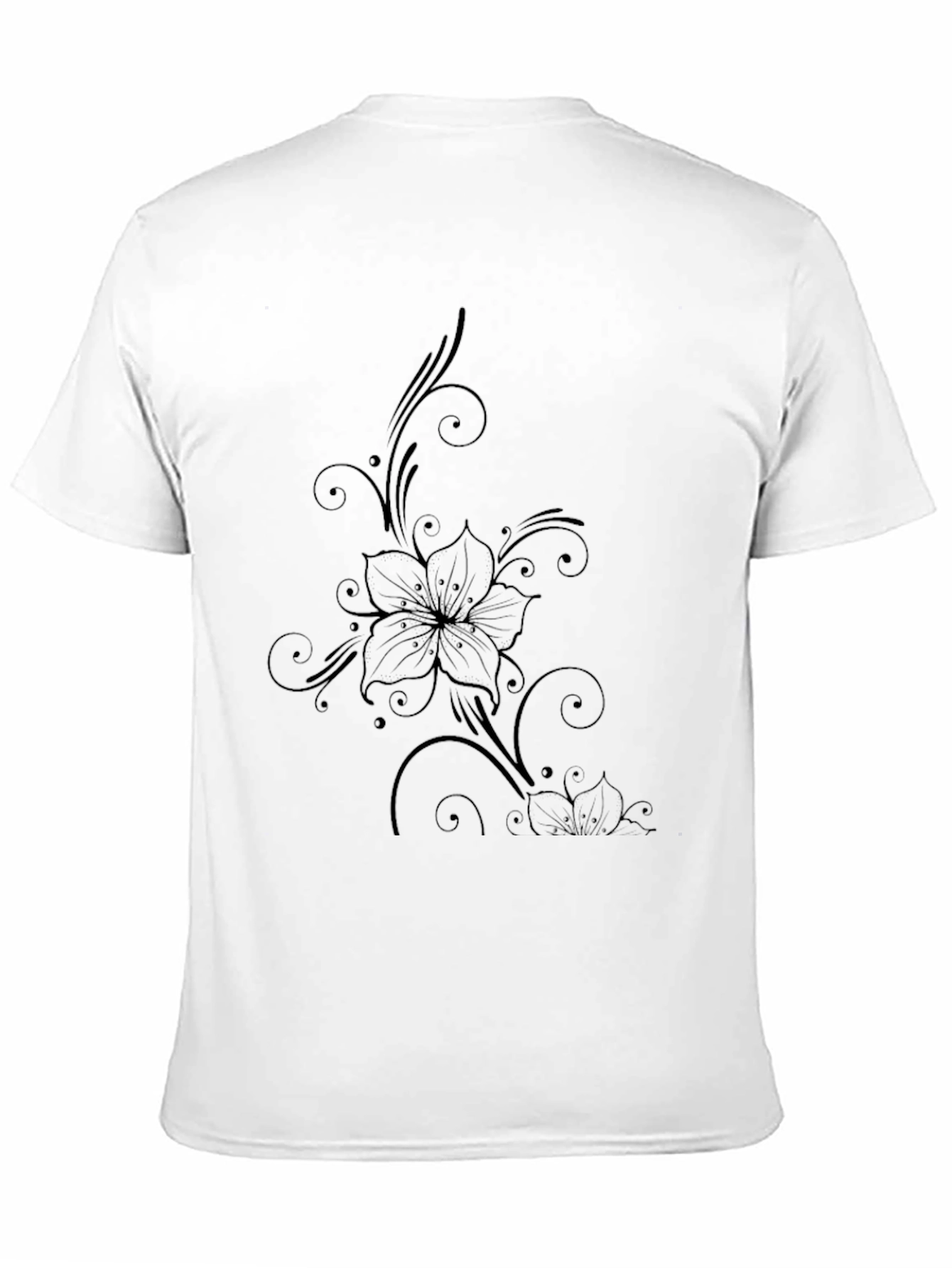 Black Floral Print T-Shirt