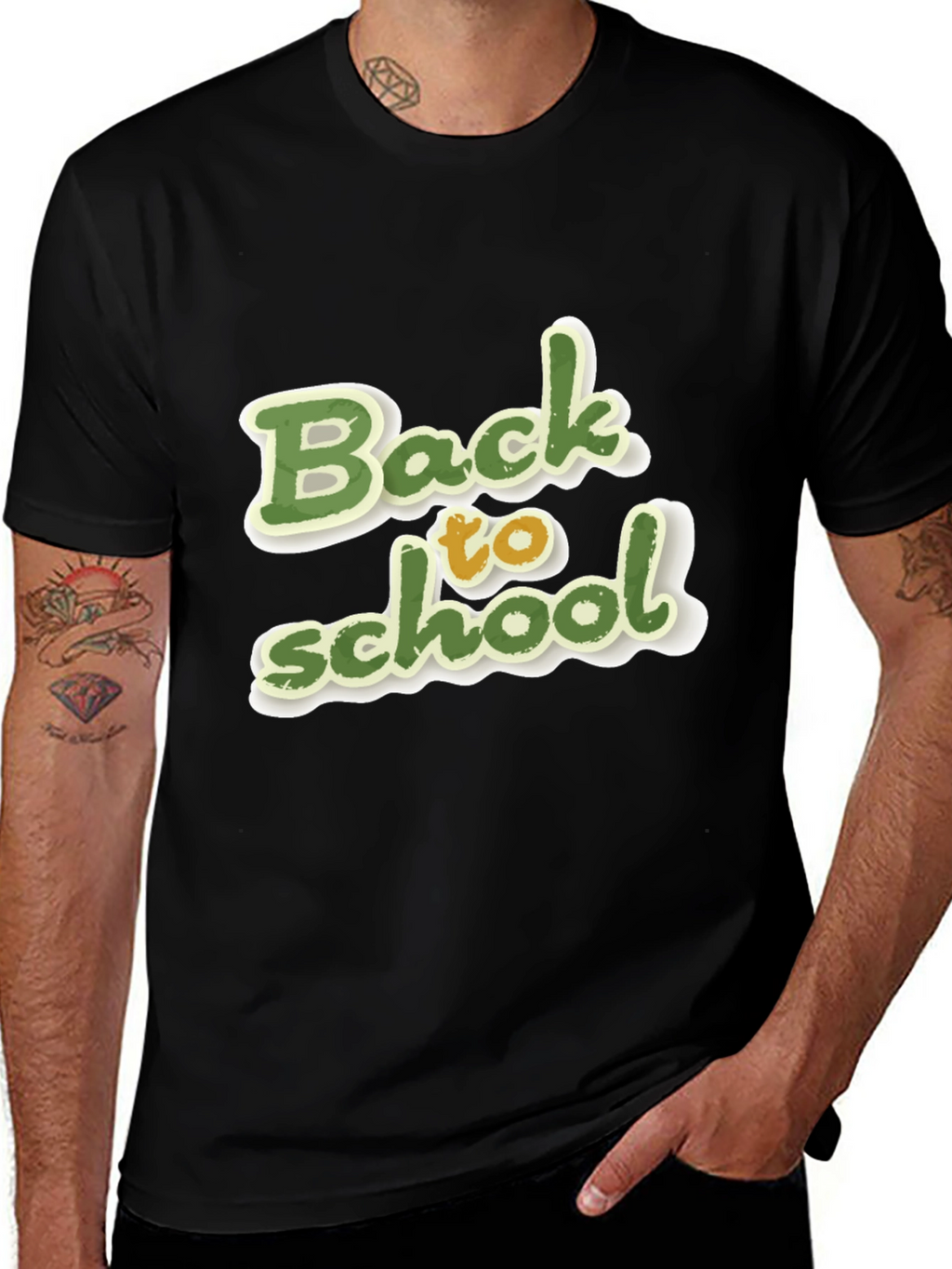 Back to School Graphic Black T-Shirt