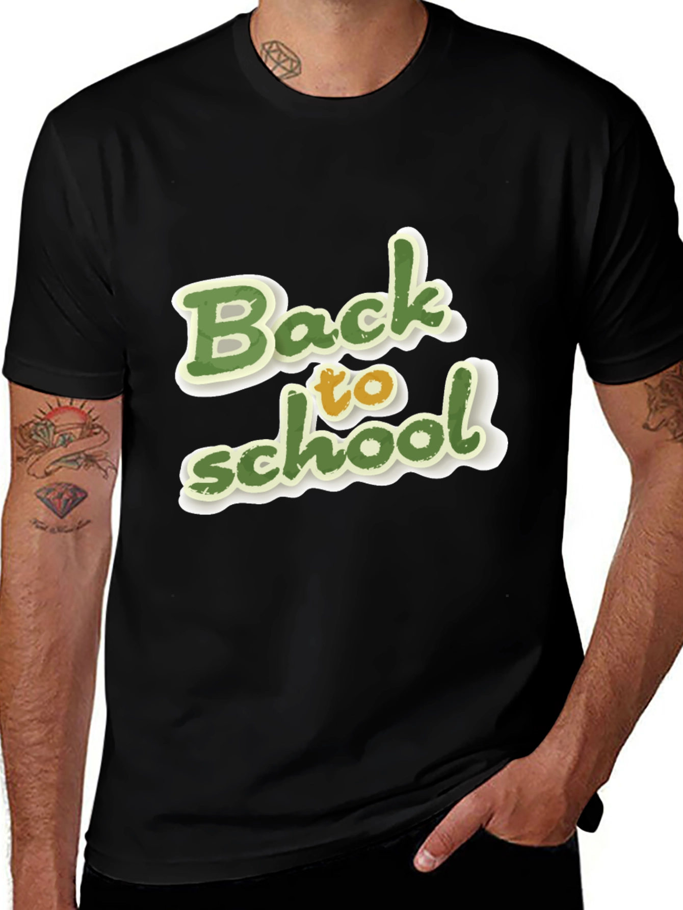 Back to School Graphic Black T-Shirt