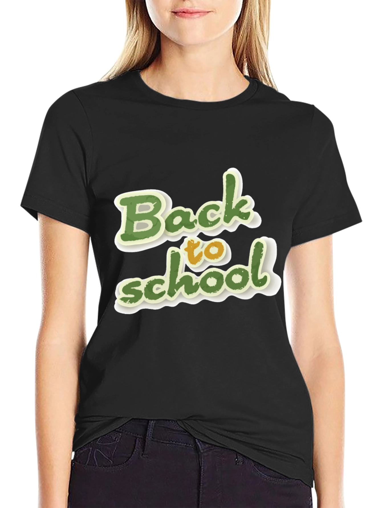 Back to School Graphic Black T-Shirt