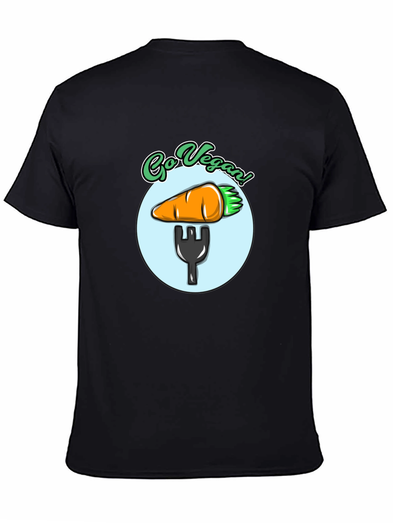 Go Vegan T-Shirt - Carrot Fork Graphic Tee