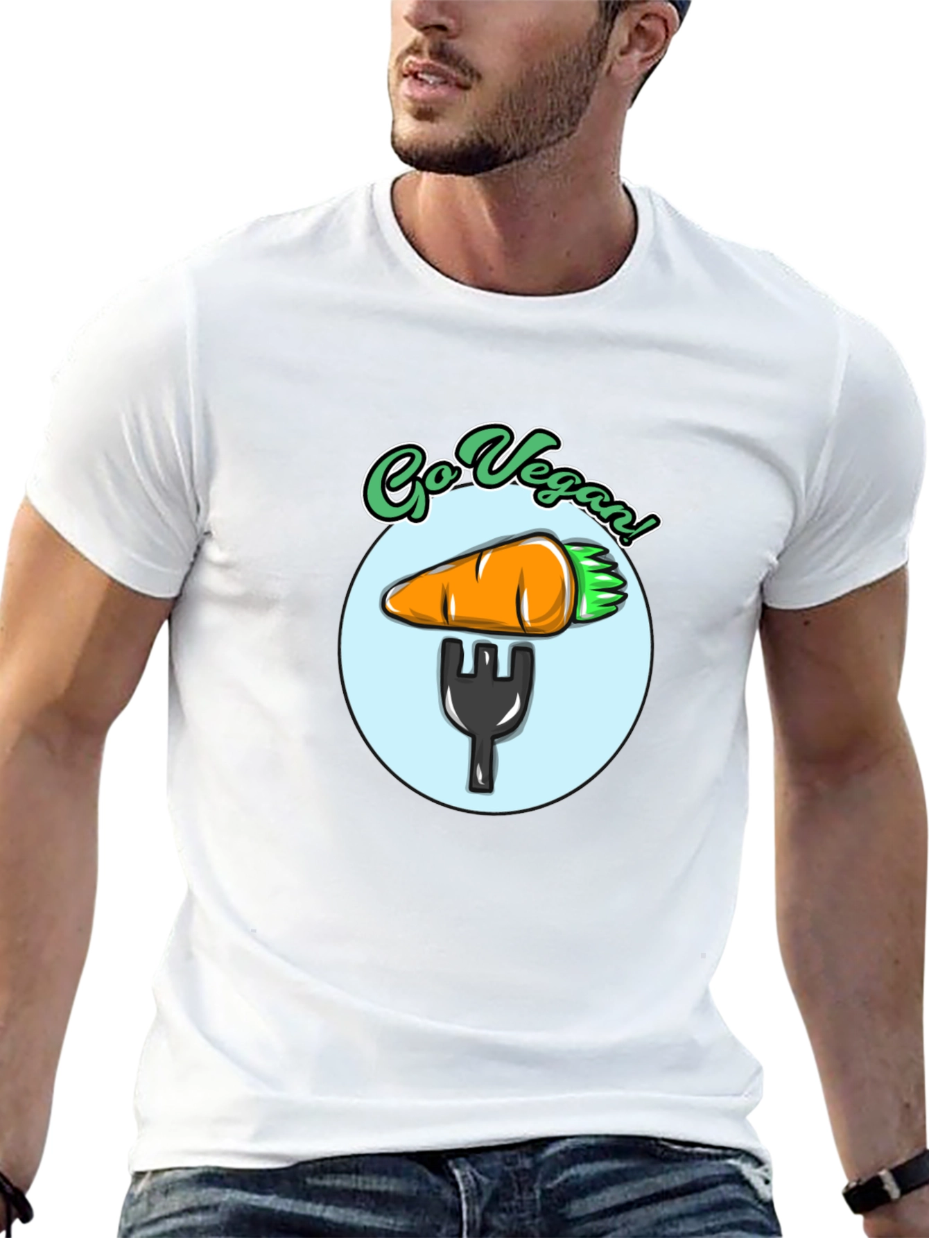 Go Vegan T-Shirt - Carrot Fork Graphic Tee