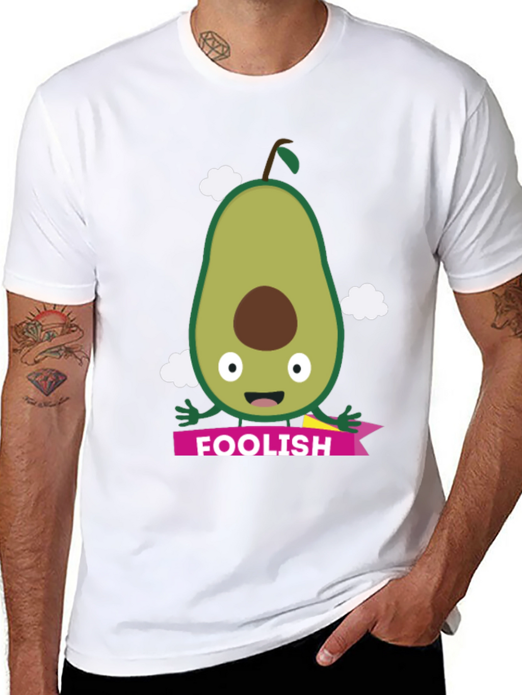Foolish Avocado Graphic T-Shirt - Black