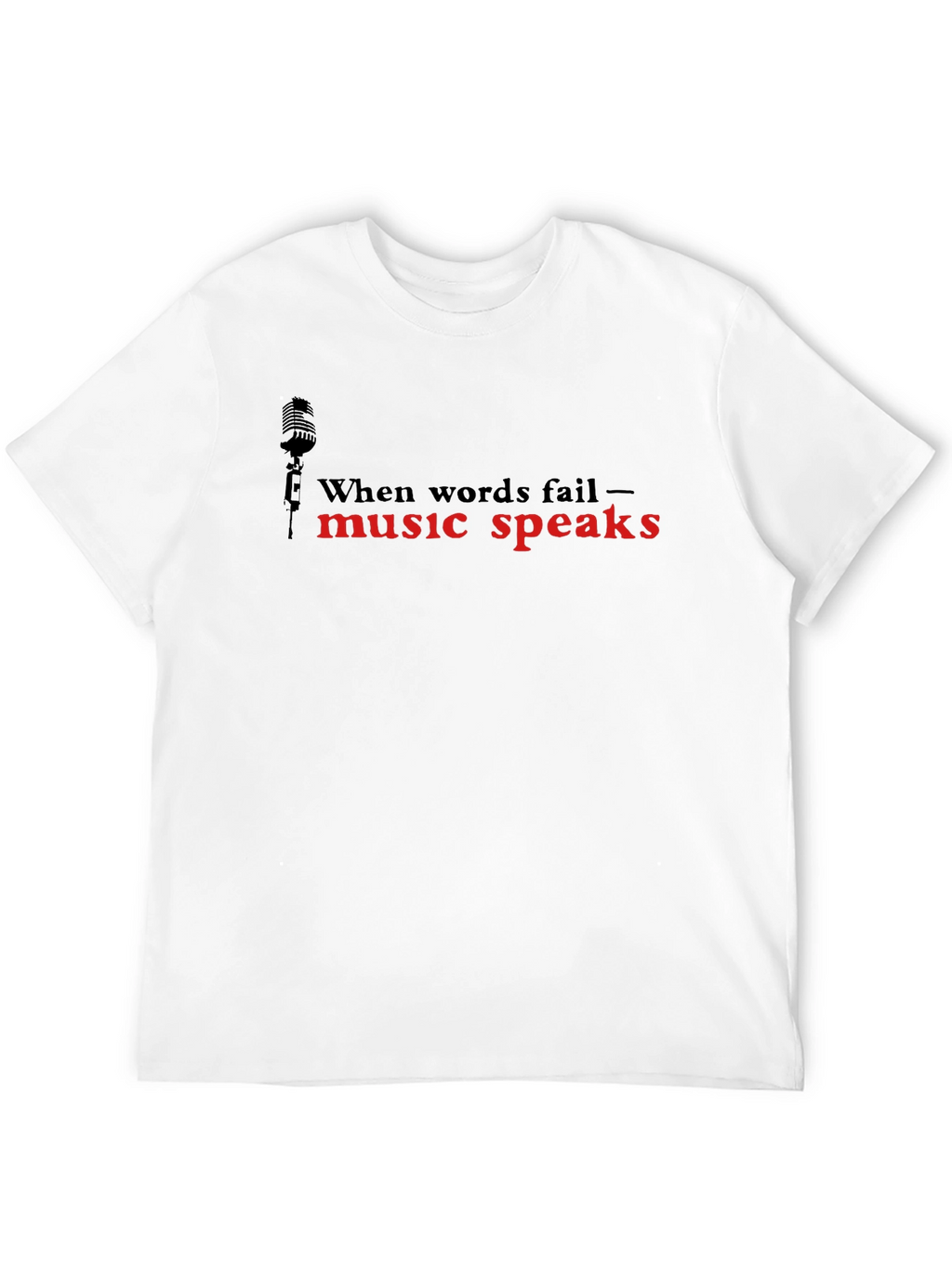 Music Speaks Graphic T-Shirt - Black