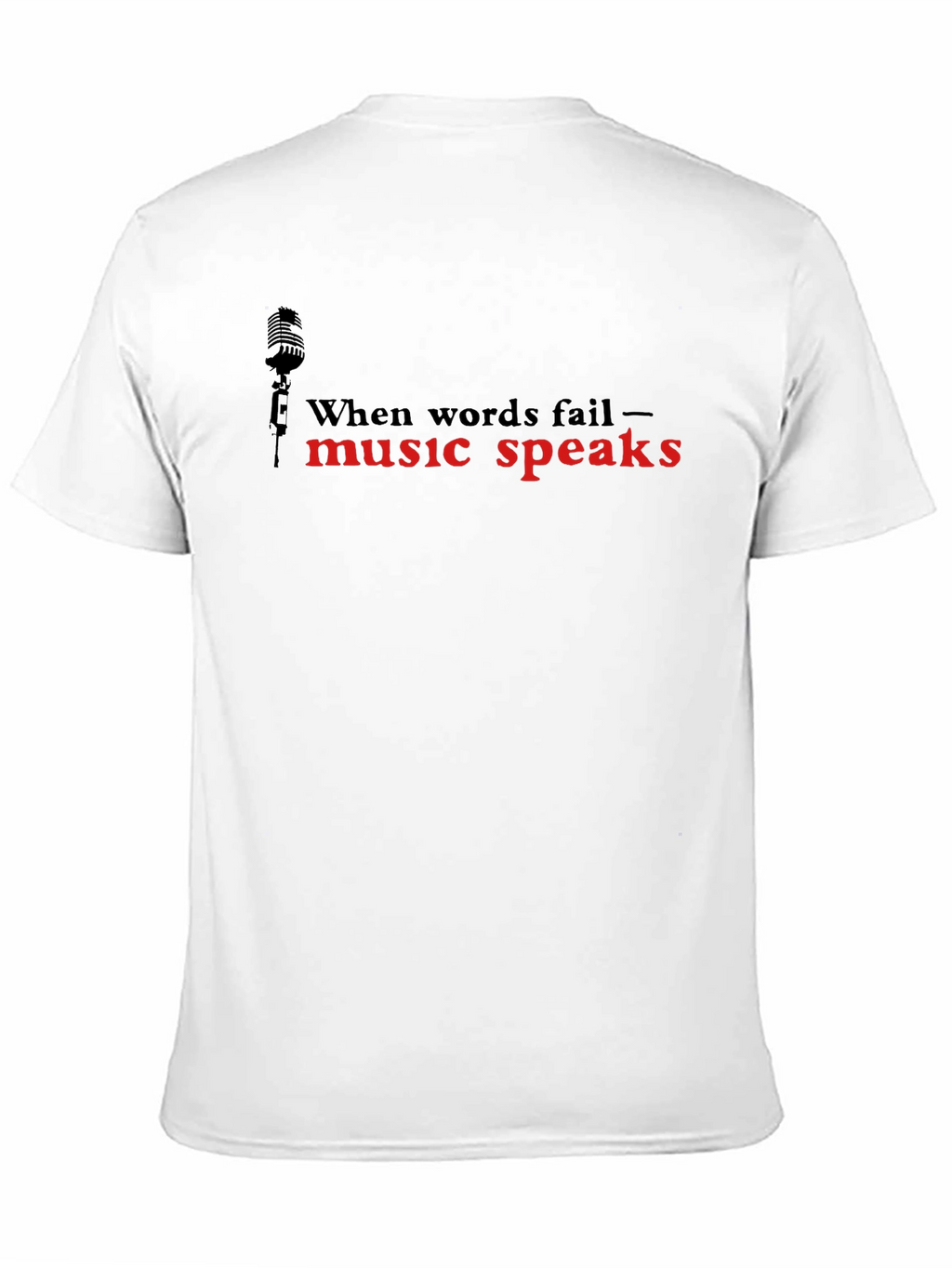 Music Speaks Graphic T-Shirt - Black