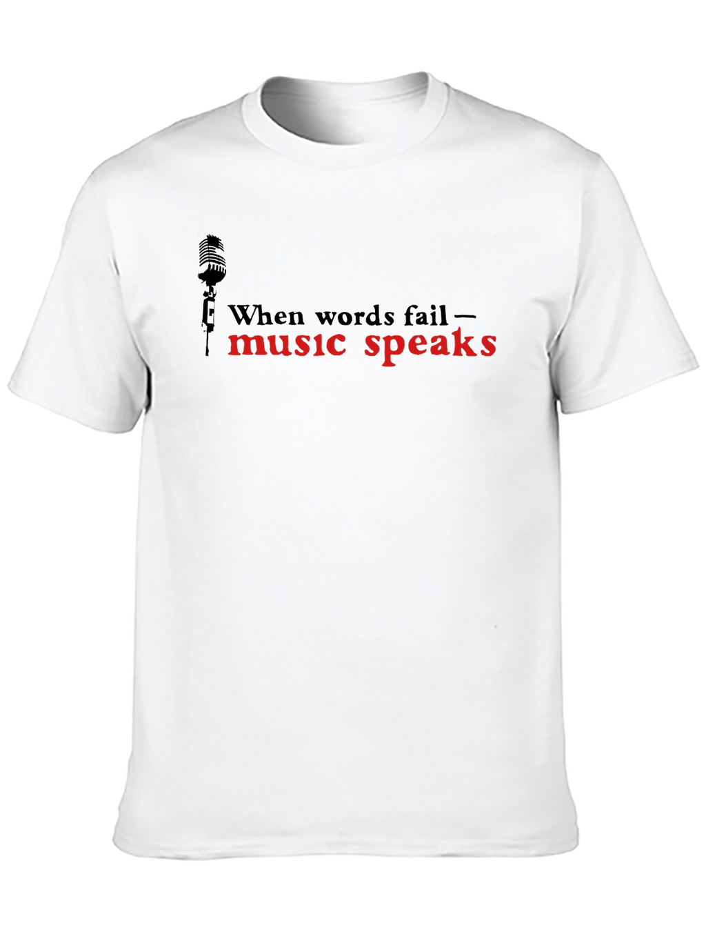 Music Speaks Graphic T-Shirt - Black