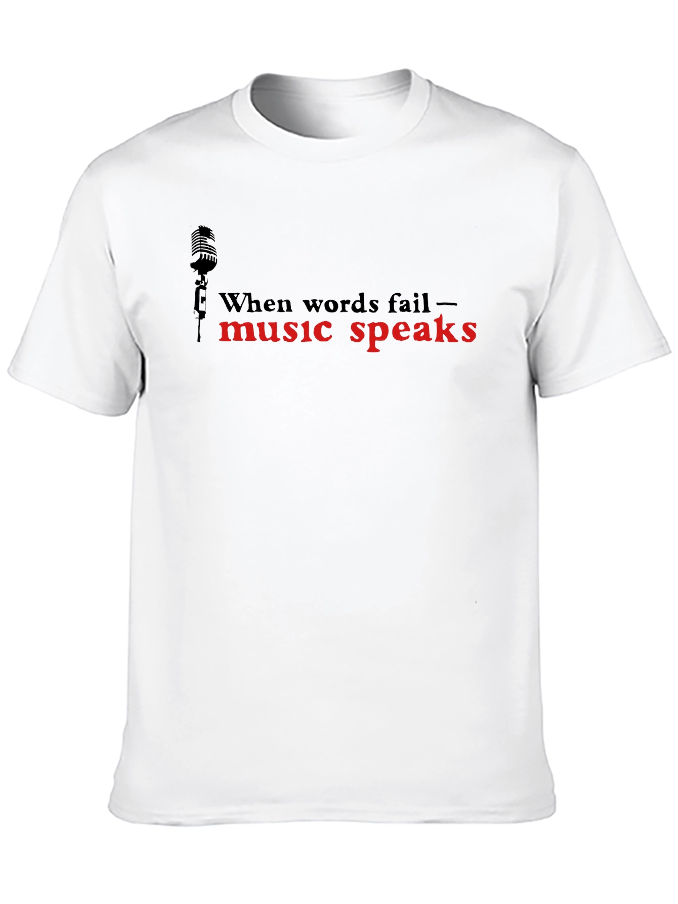 Music Speaks Graphic T-Shirt - Black