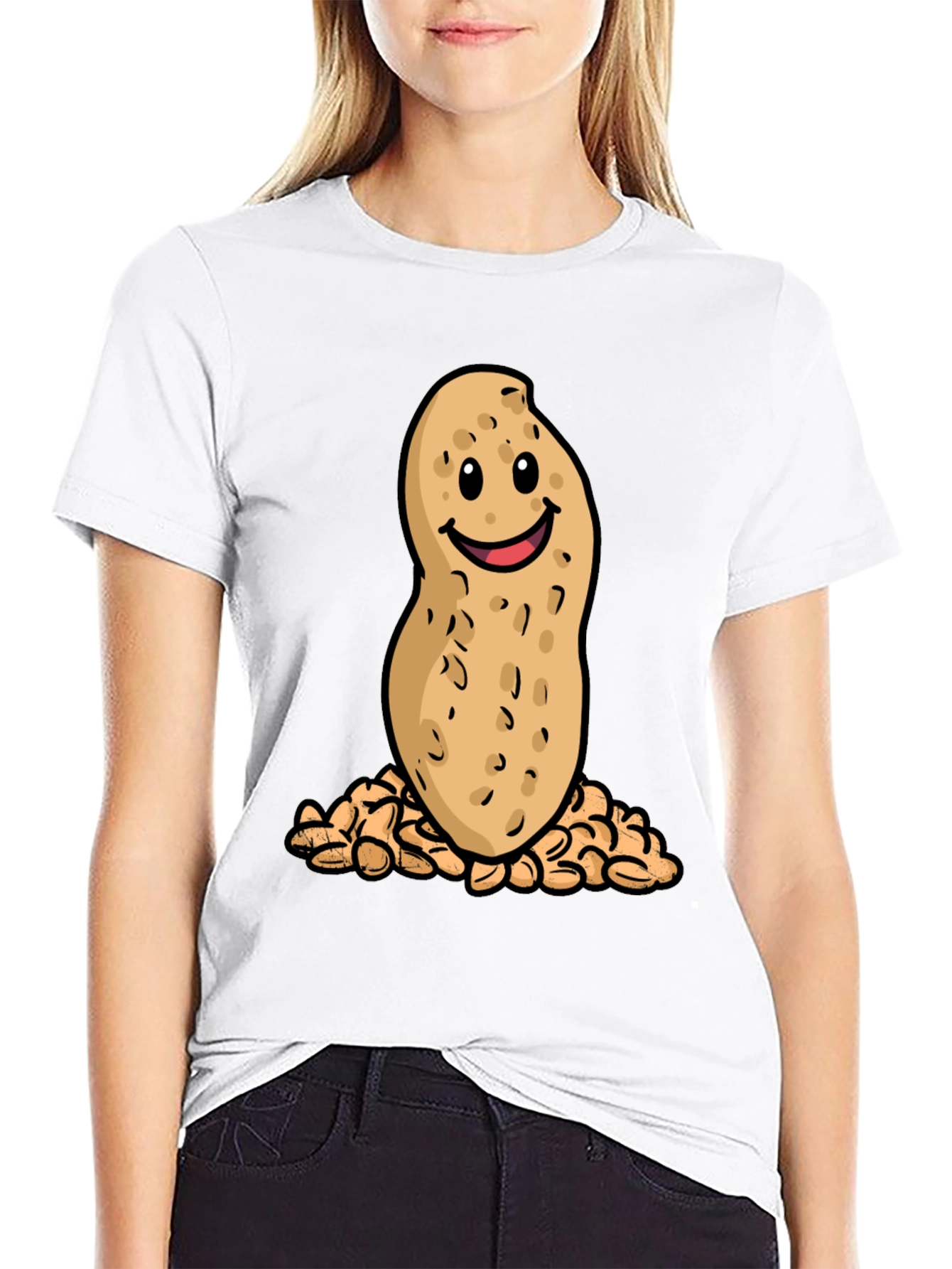 Funny Peanut Cartoon Graphic T-Shirt