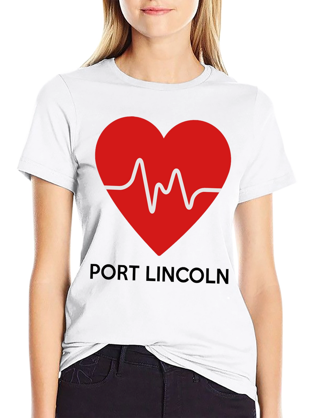 Port Lincoln Heartbeat T-Shirt - Black Tee