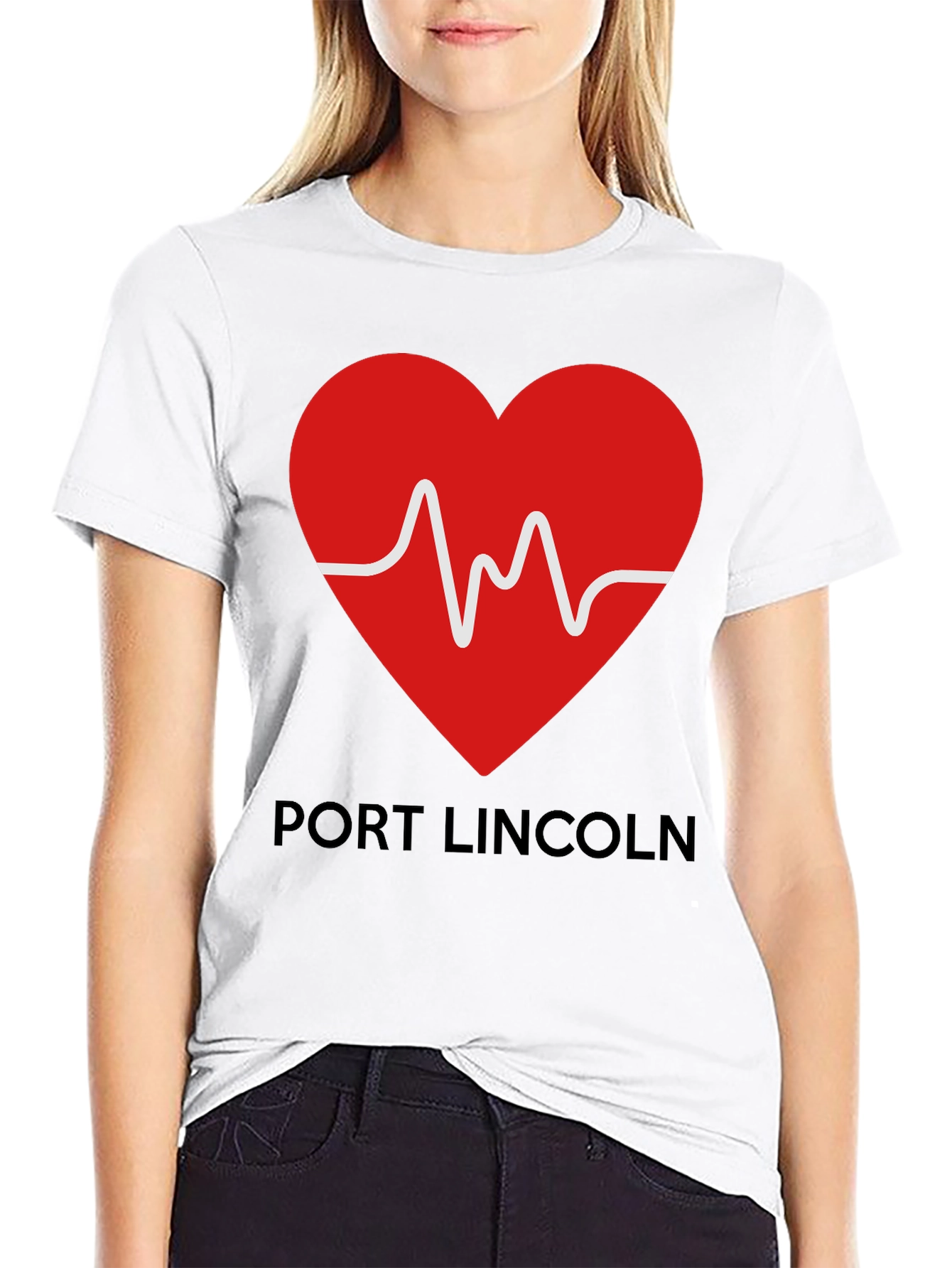 Port Lincoln Heartbeat T-Shirt - Black Tee