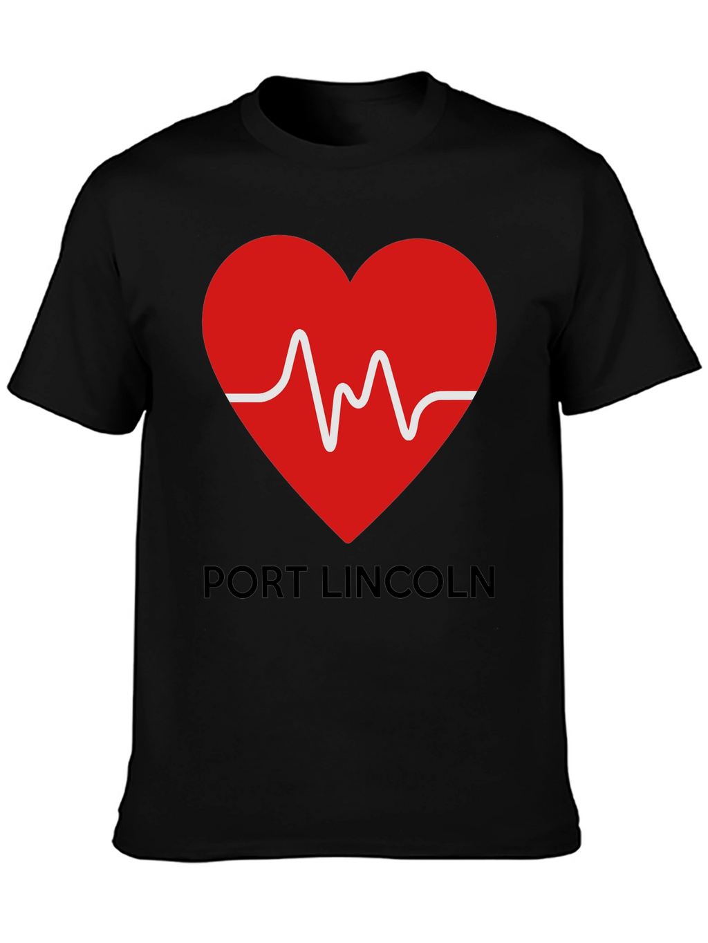 Port Lincoln Heartbeat T-Shirt - Black Tee