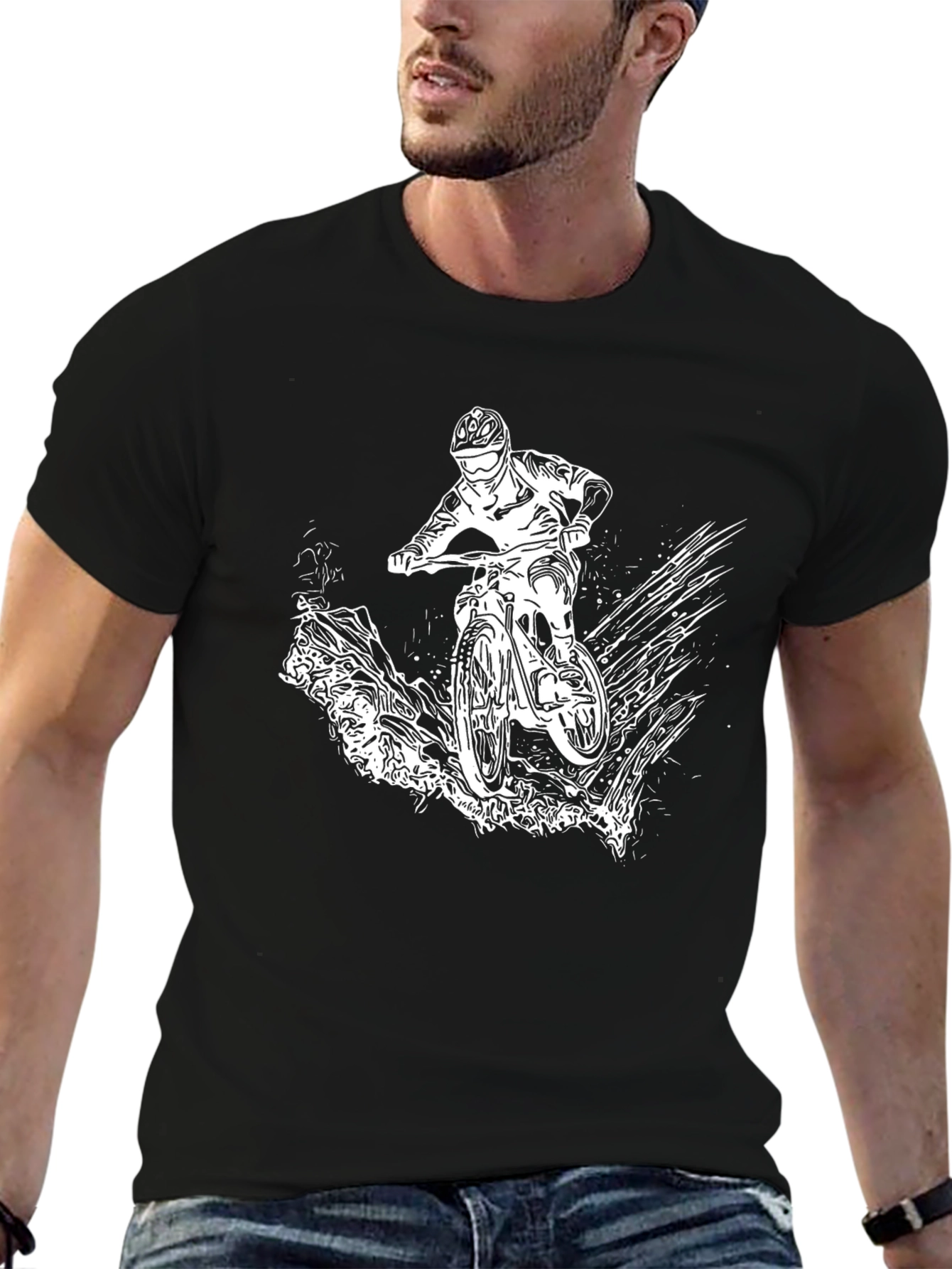 Mountain Bike Graphic Tee - Black