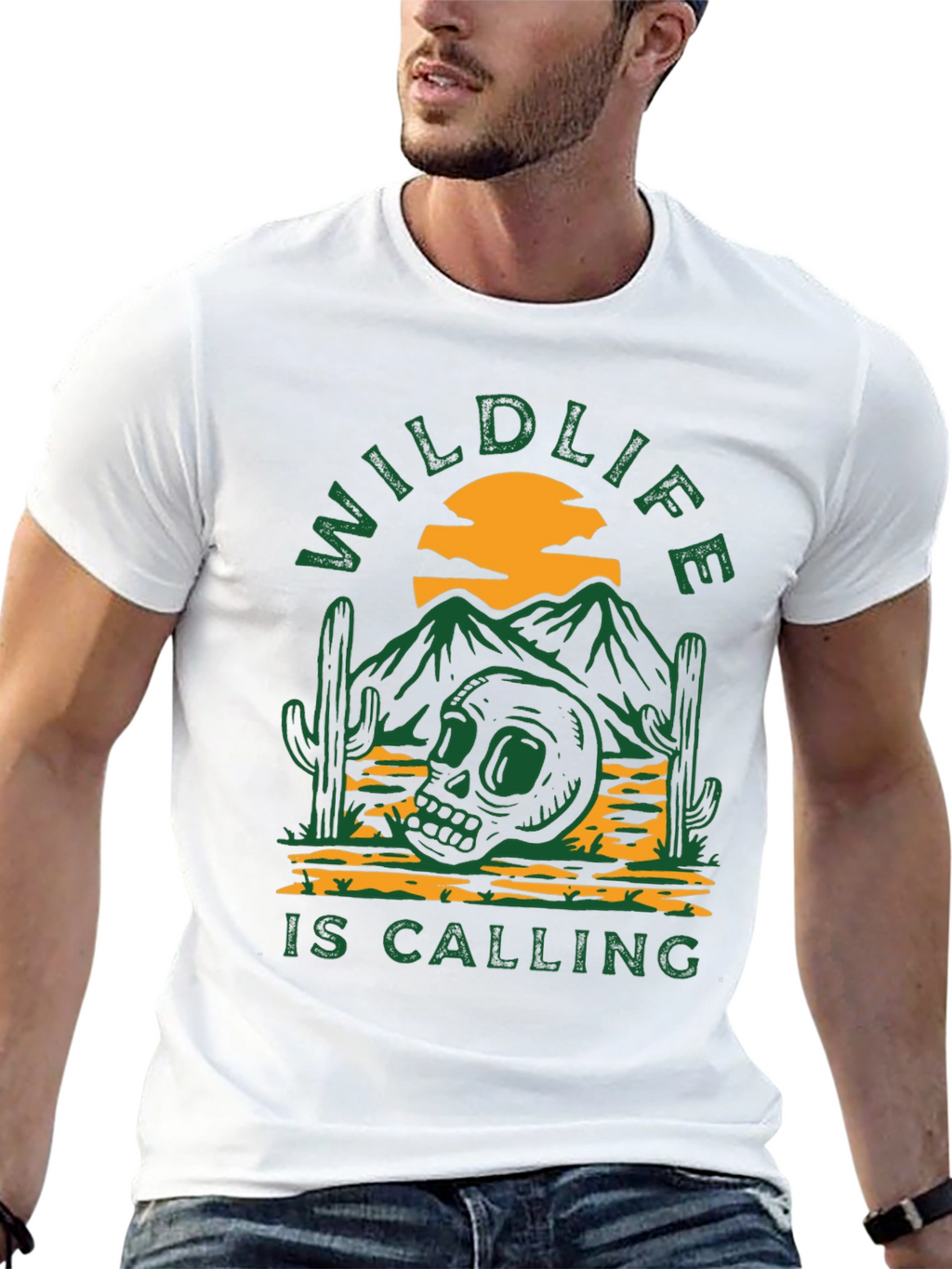 Wildlife Calling Black Graphic Tee