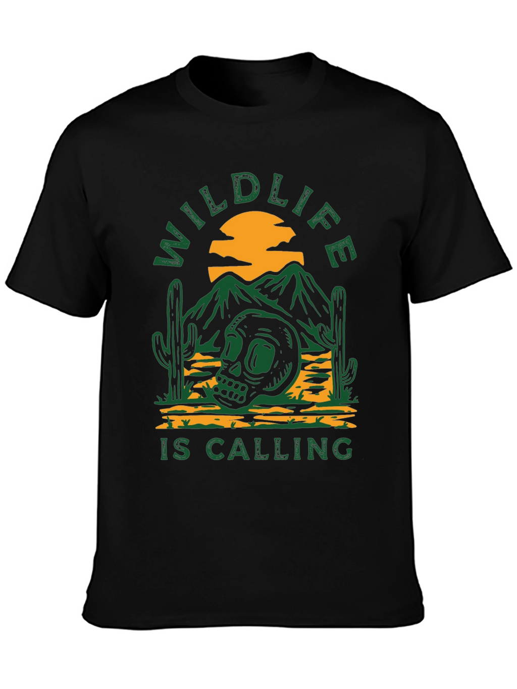 Wildlife Calling Black Graphic Tee