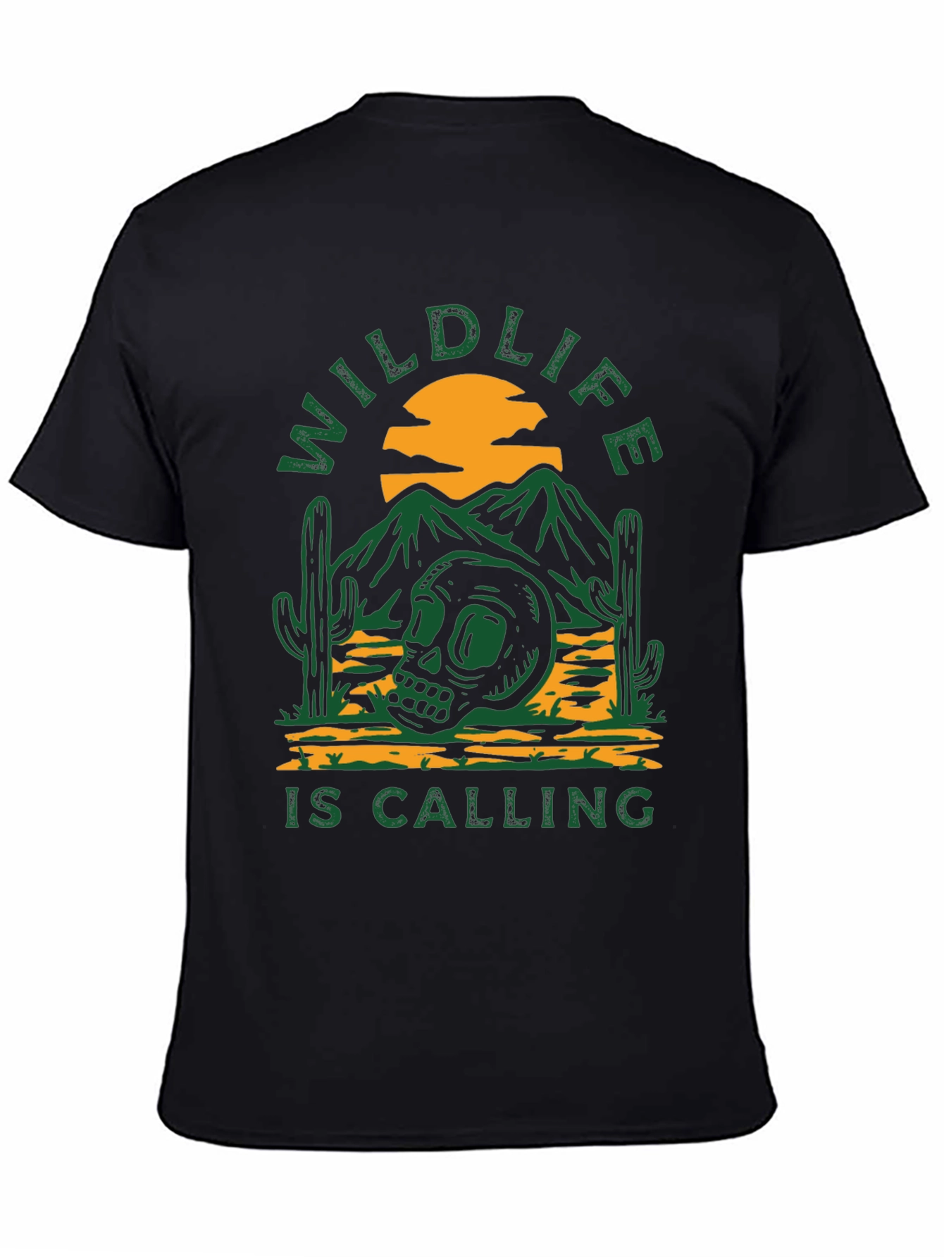Wildlife Calling Black Graphic Tee