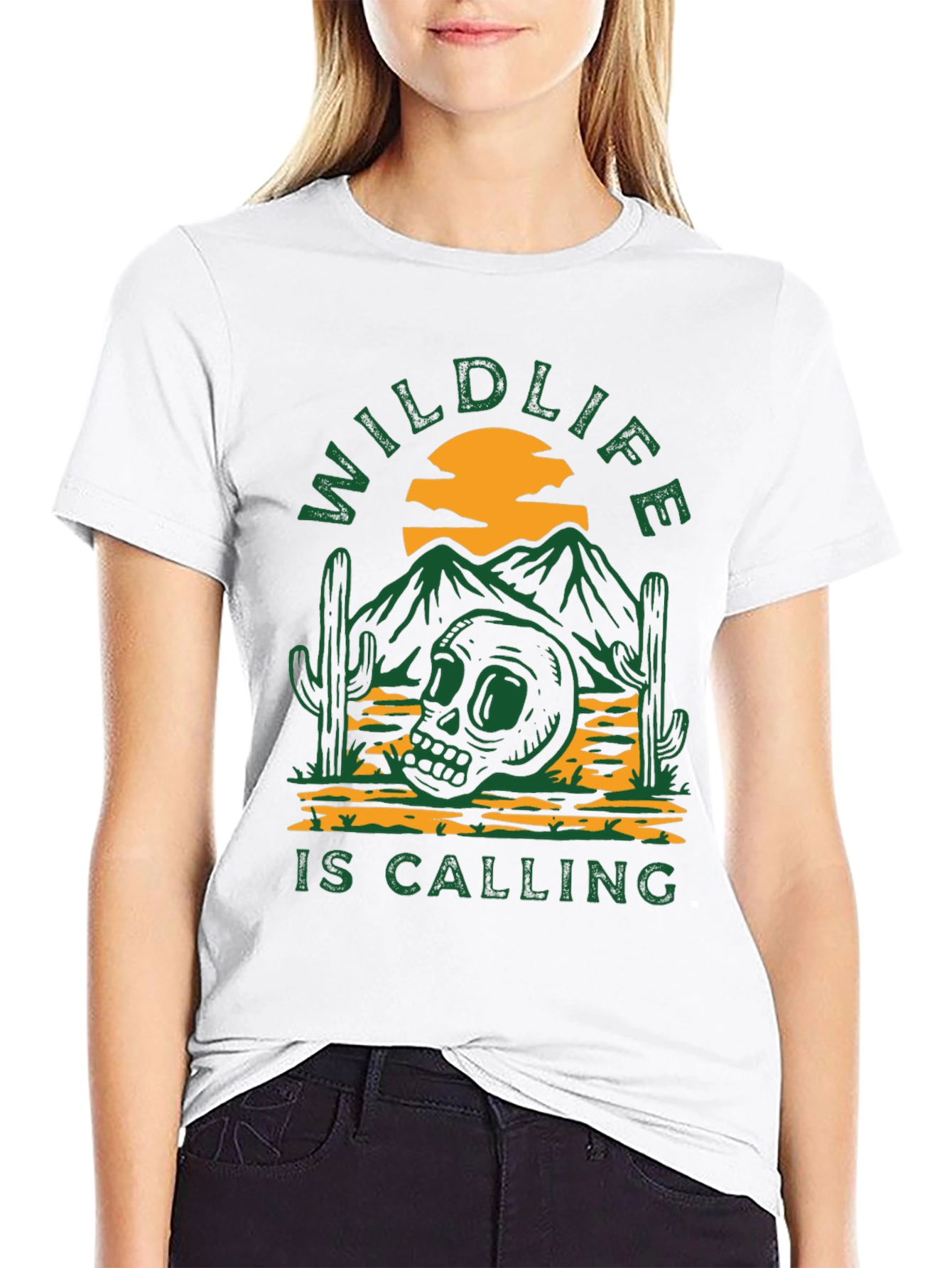 Wildlife Calling Black Graphic Tee