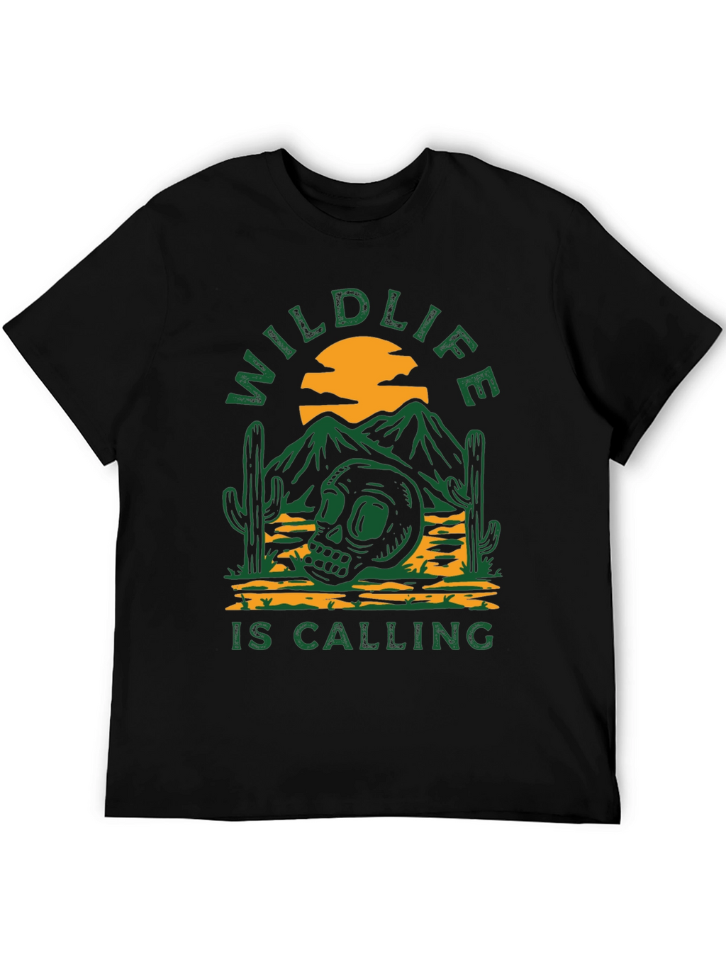 Wildlife Calling Black Graphic Tee