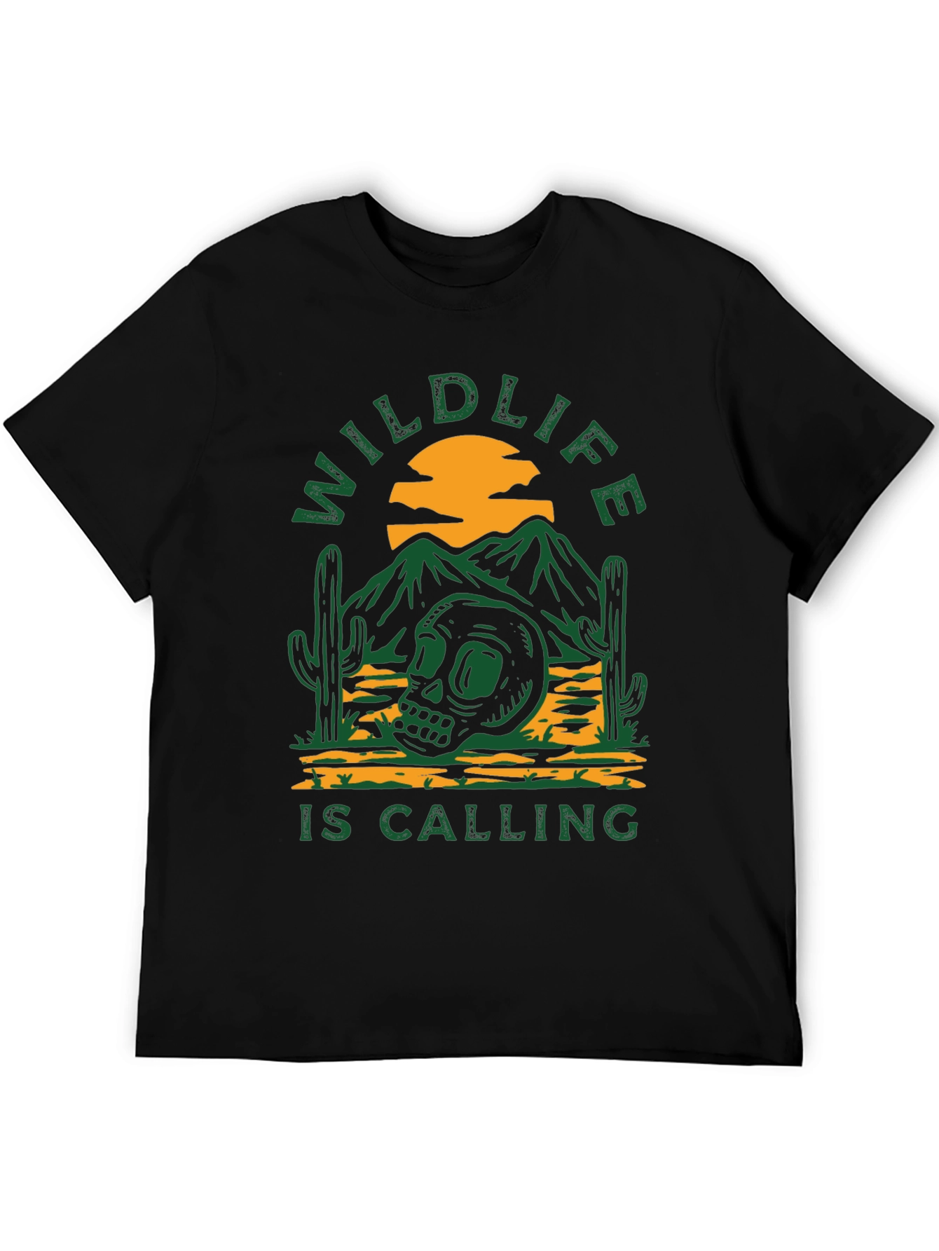 Wildlife Calling Black Graphic Tee