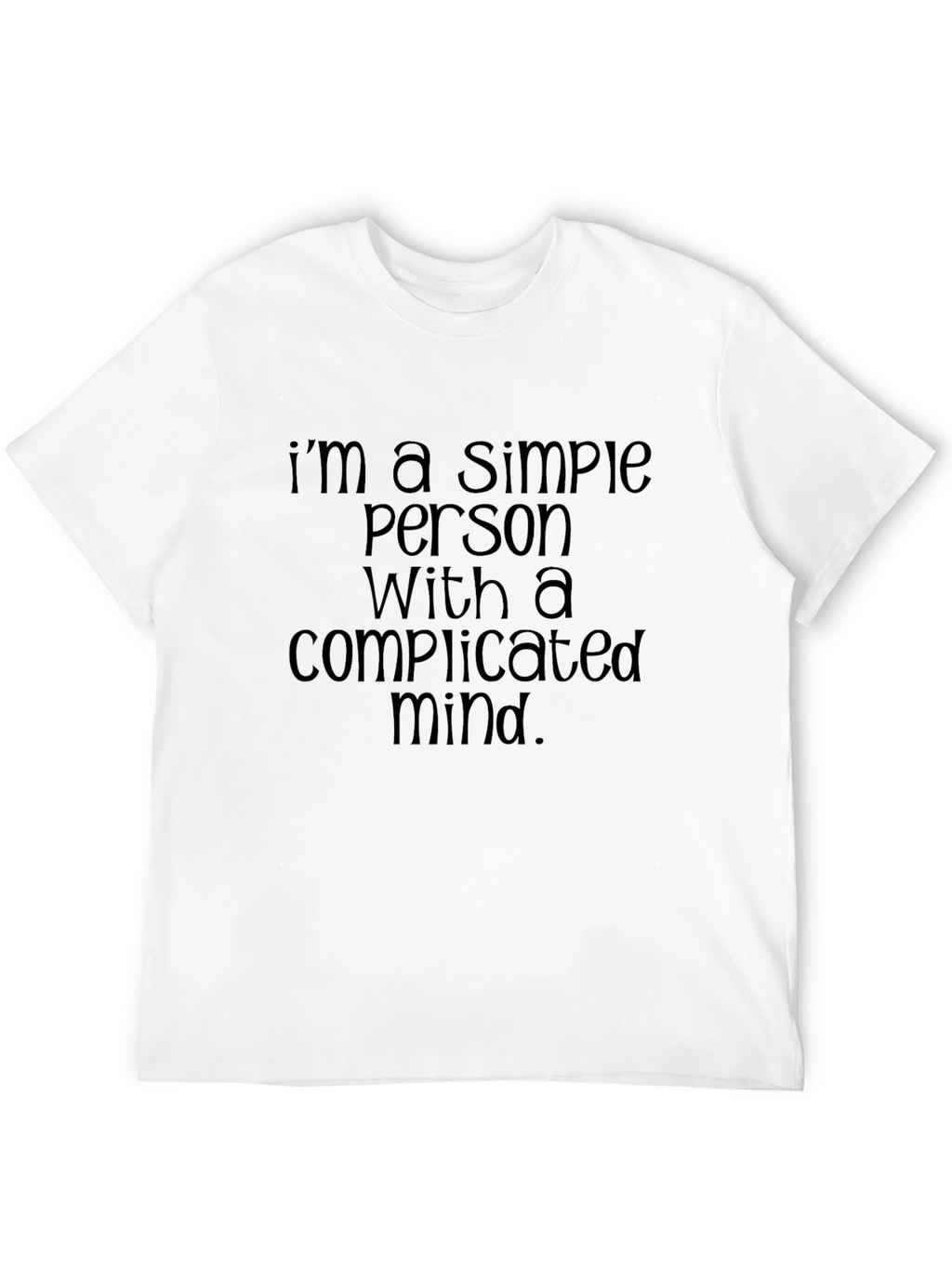 Simple Person Complicated Mind Black T-Shirt
