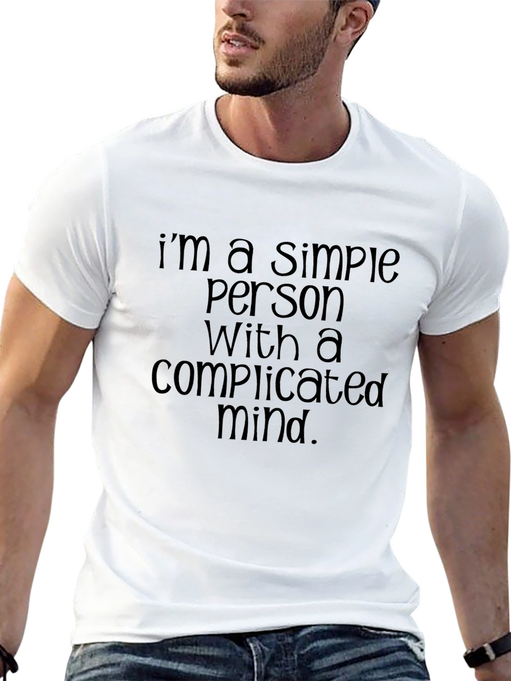 Simple Person Complicated Mind Black T-Shirt