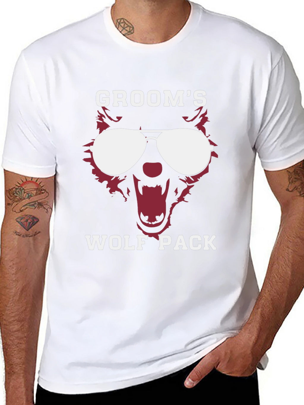 Grooms Wolf Pack Graphic Tee