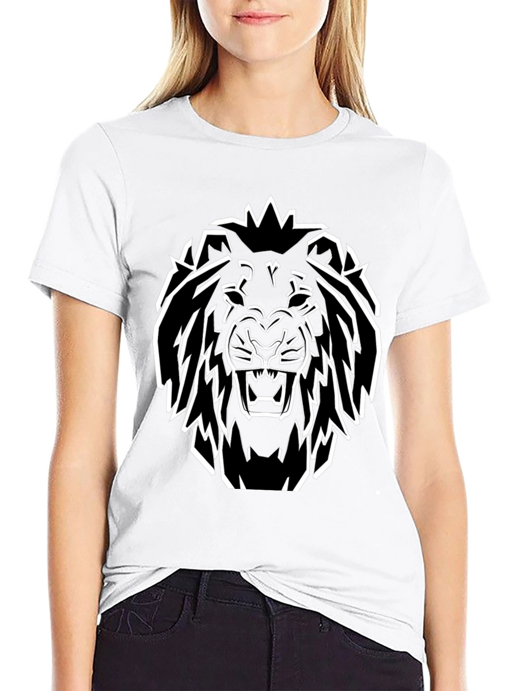 Bold Lion Graphic Tee - Black