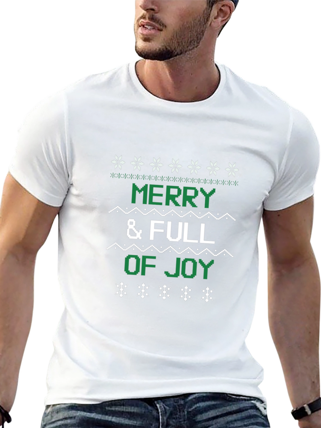 Merry & Full of Joy Ugly Christmas T-Shirt