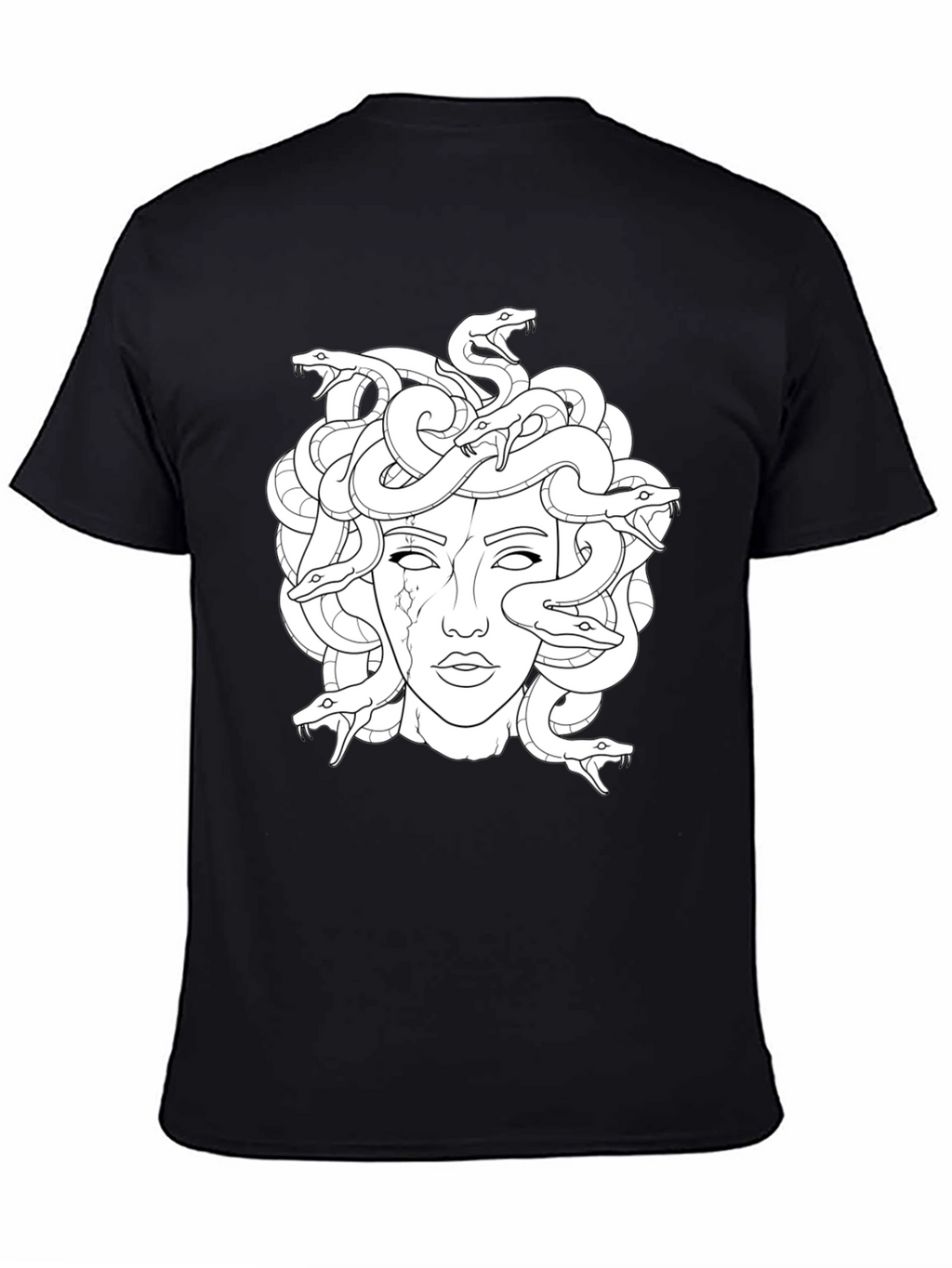 Medusa Graphic Print Black T-Shirt