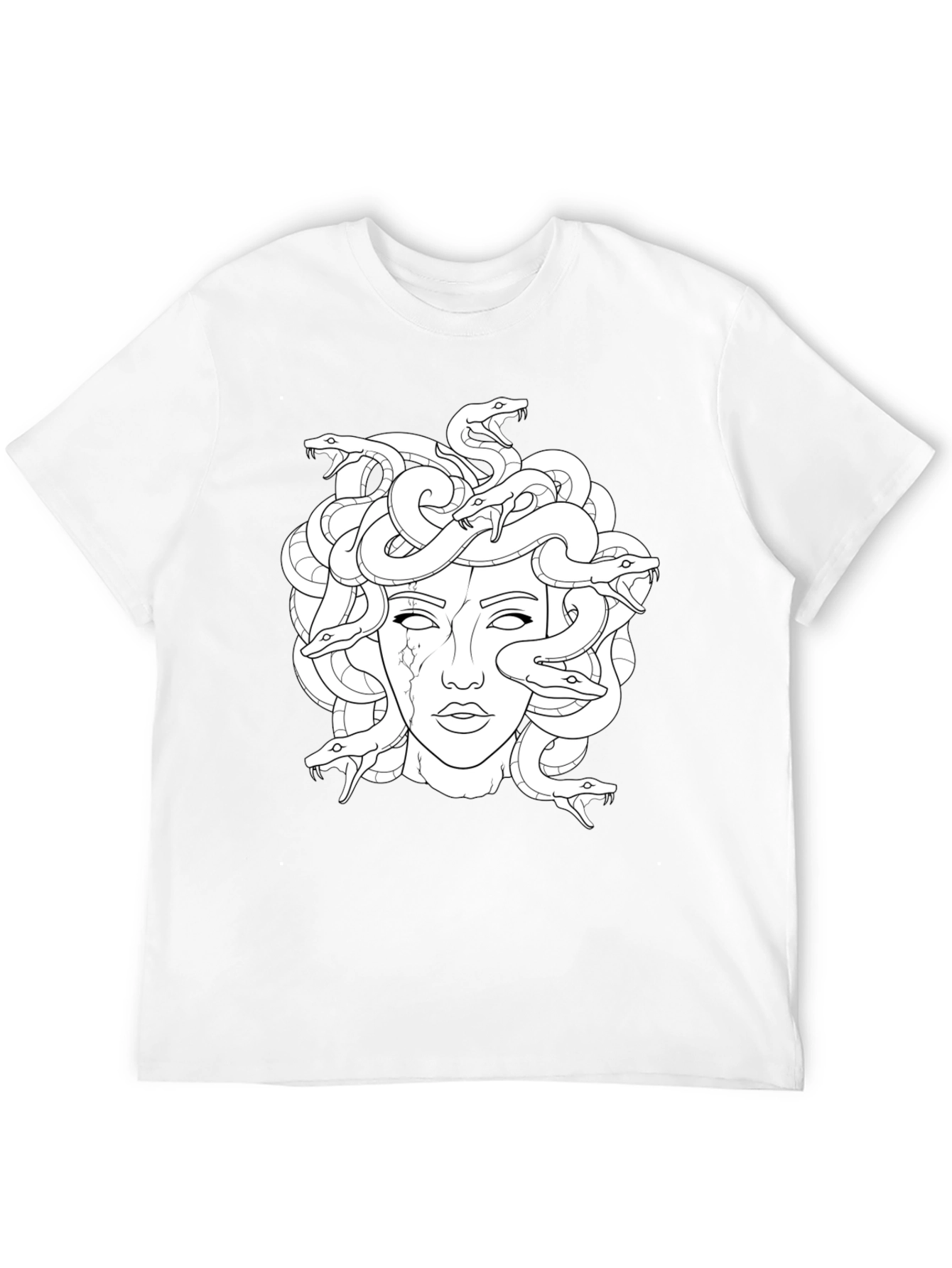 Medusa Graphic Print Black T-Shirt