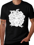 Medusa Graphic Print Black T-Shirt