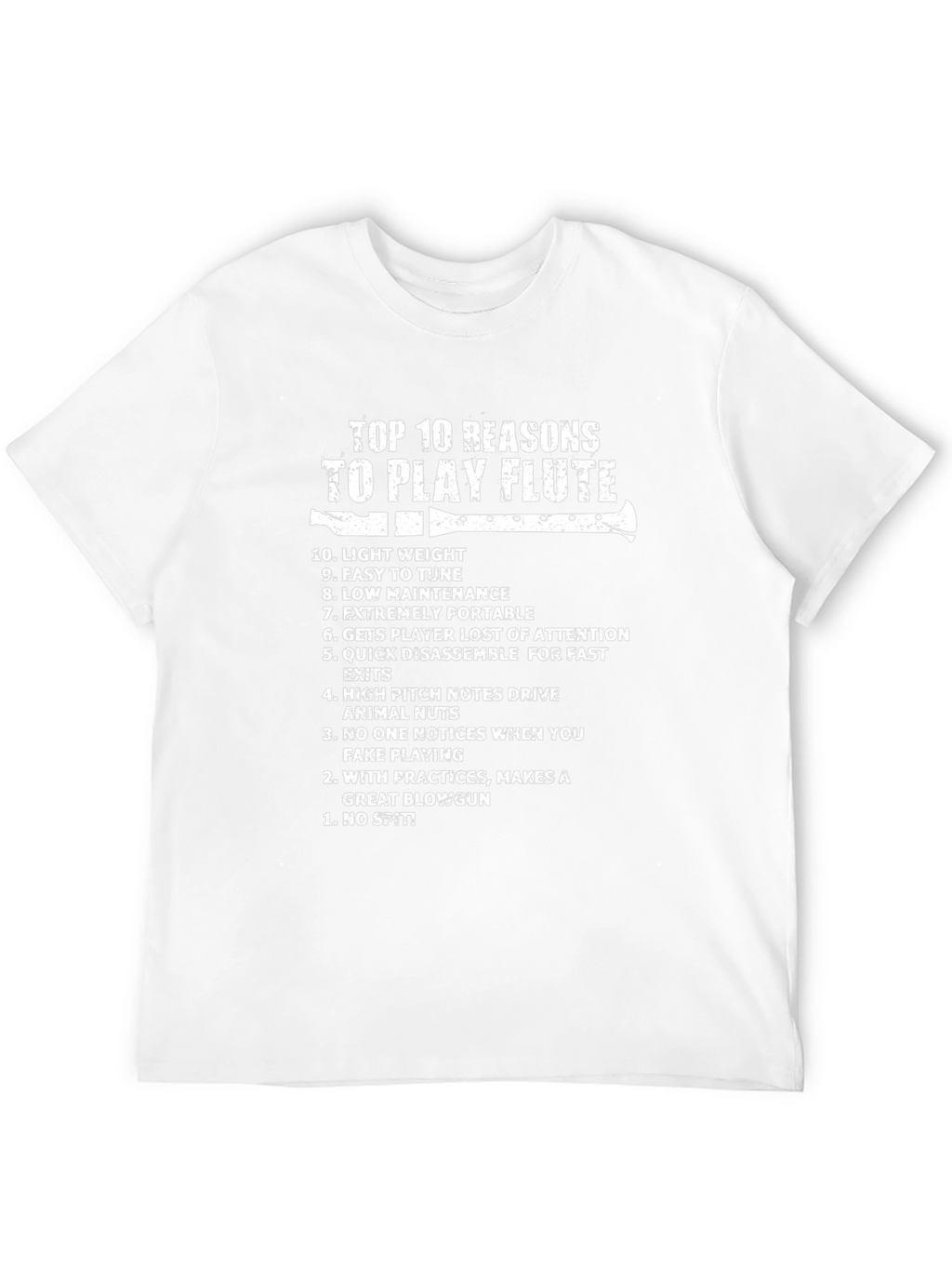 Top 10 Reasons To Play Flute Black T-Shirt