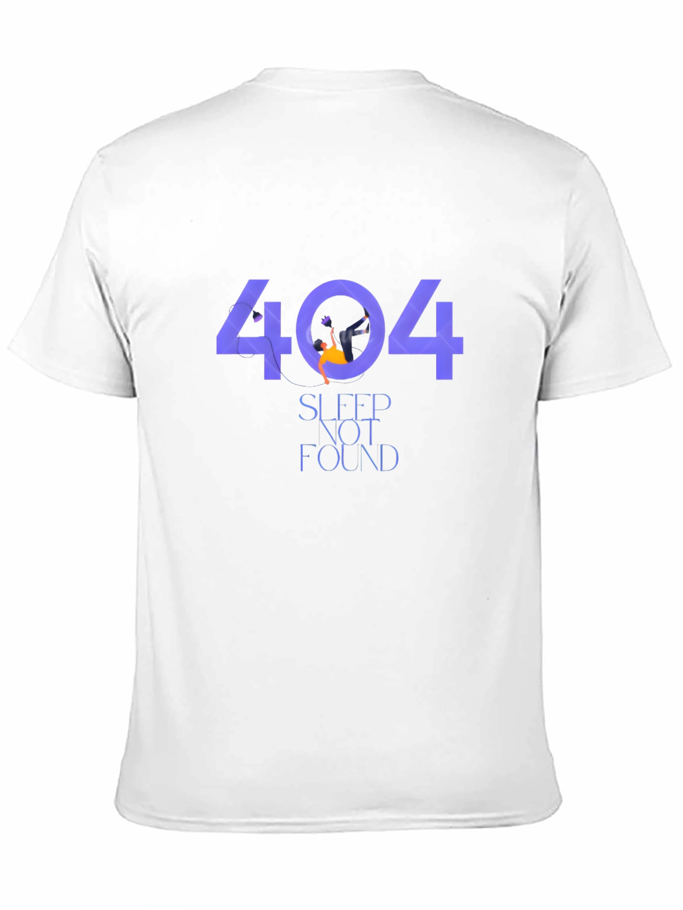 404 Sleep Not Found Black Graphic T-Shirt