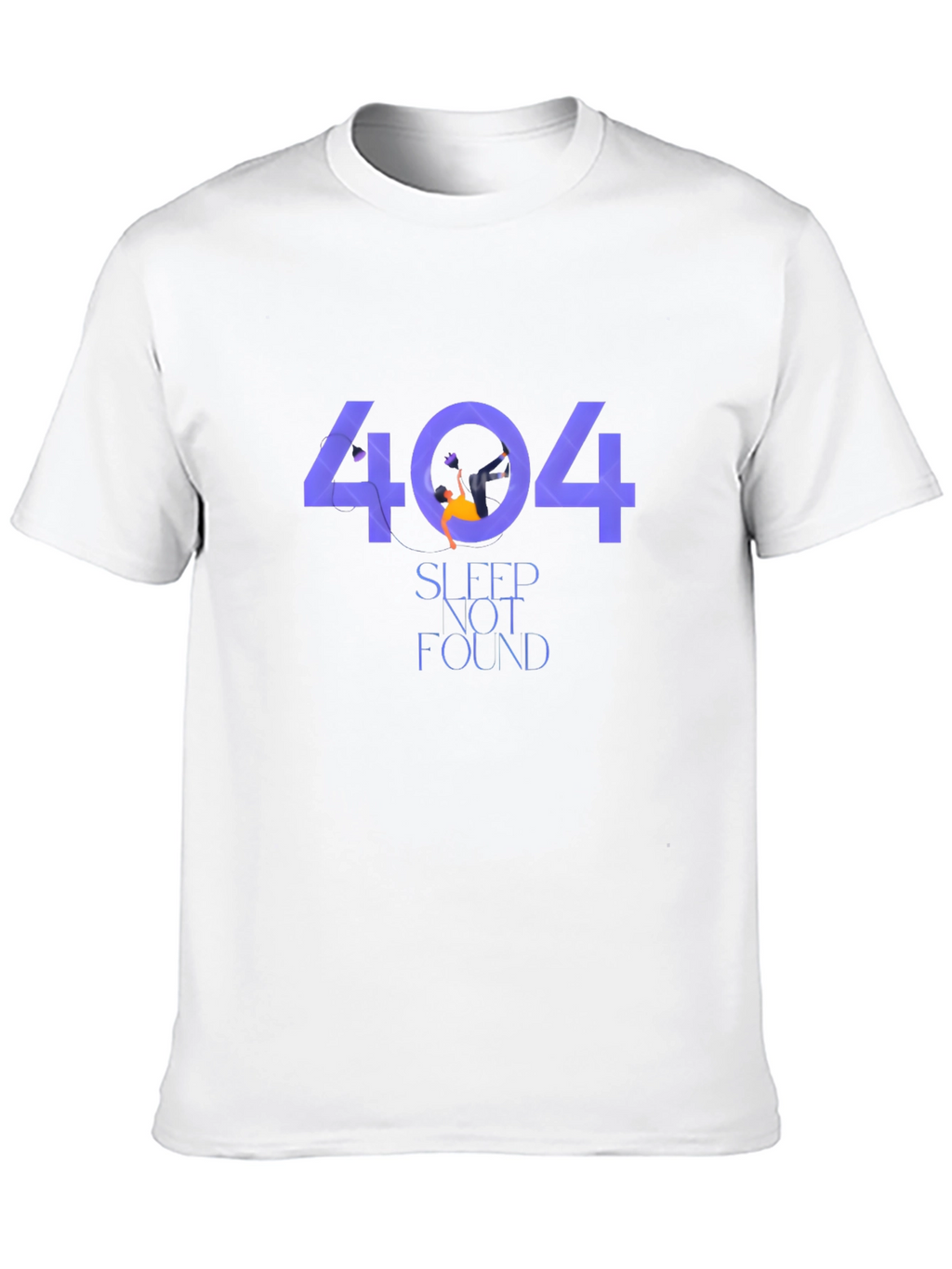 404 Sleep Not Found Black Graphic T-Shirt