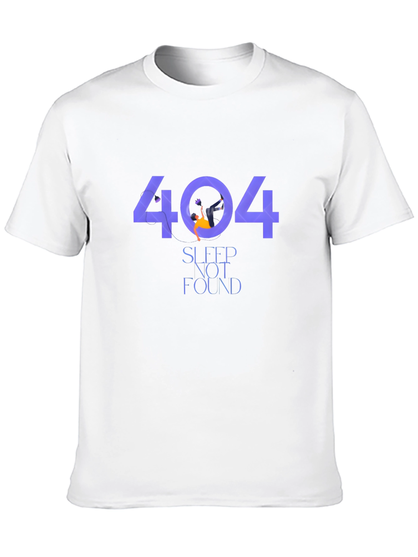 404 Sleep Not Found Black Graphic T-Shirt