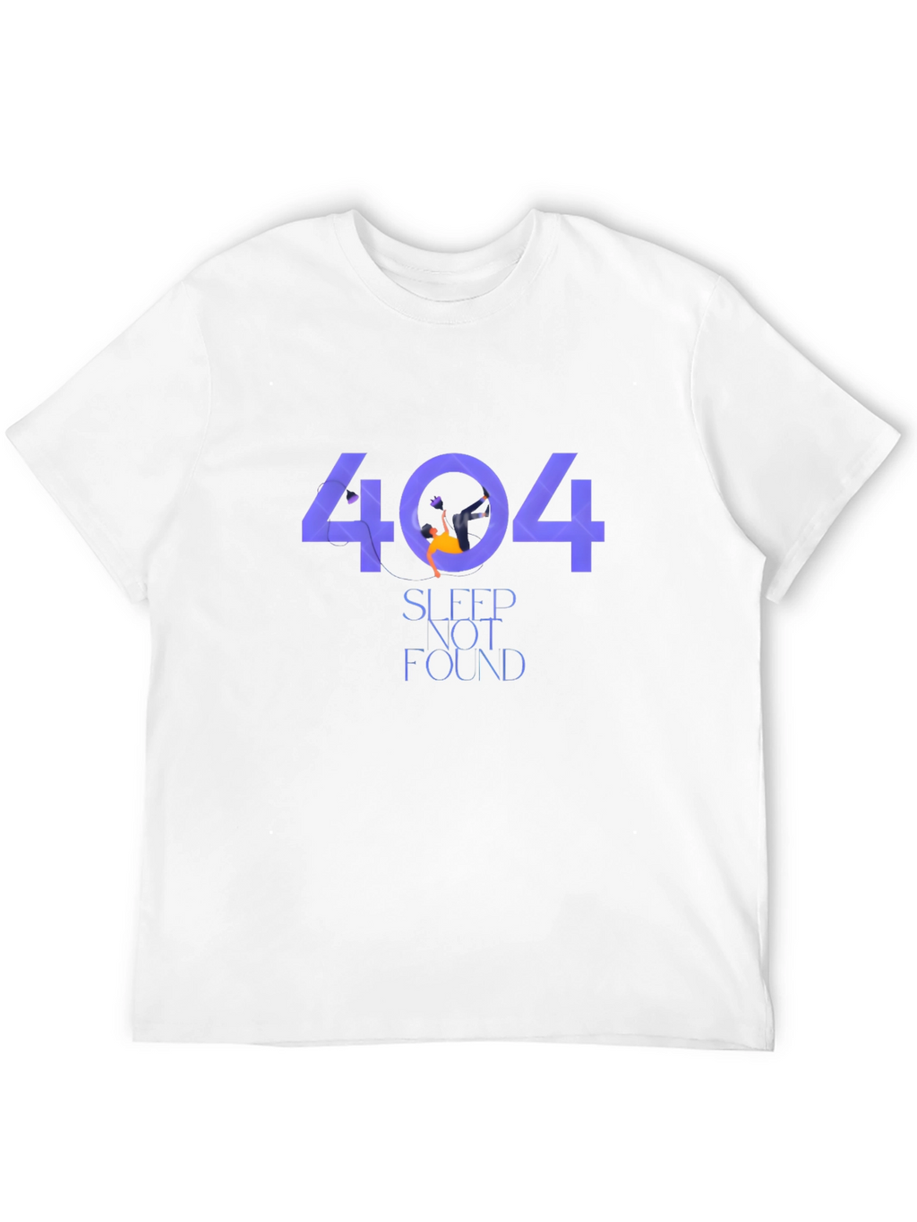 404 Sleep Not Found Black Graphic T-Shirt