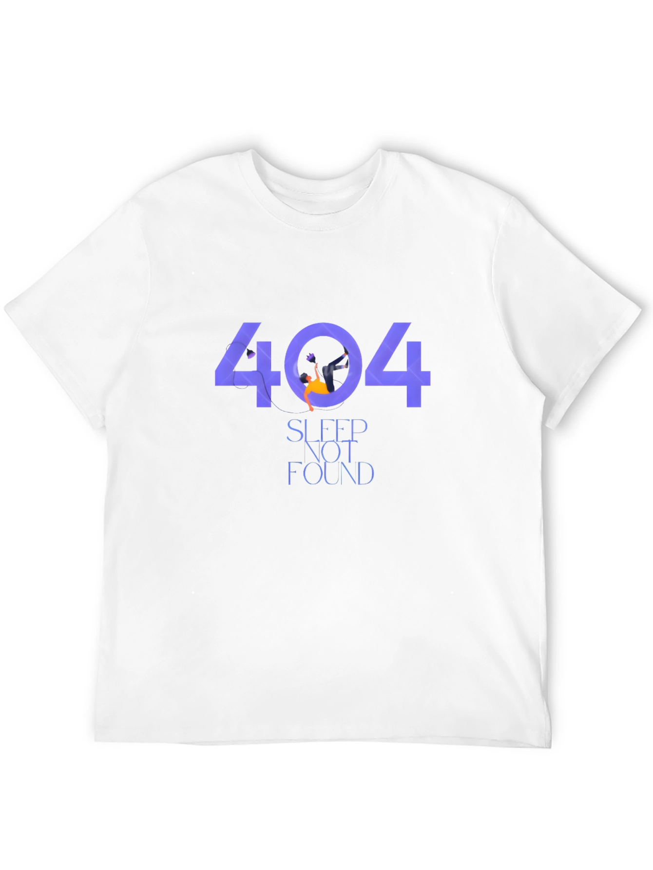 404 Sleep Not Found Black Graphic T-Shirt